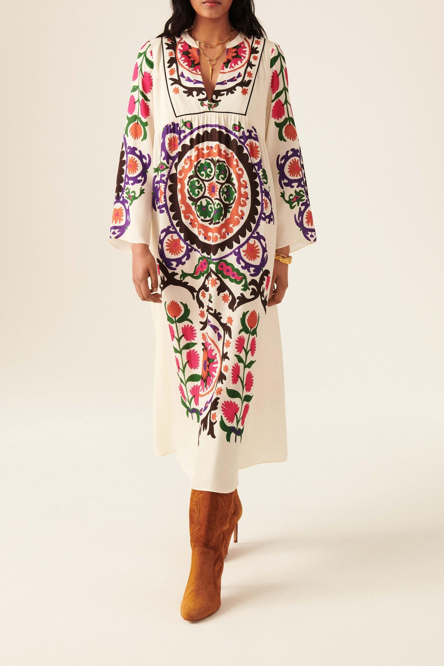 MID-LENGTH DRESS ECRU 5
