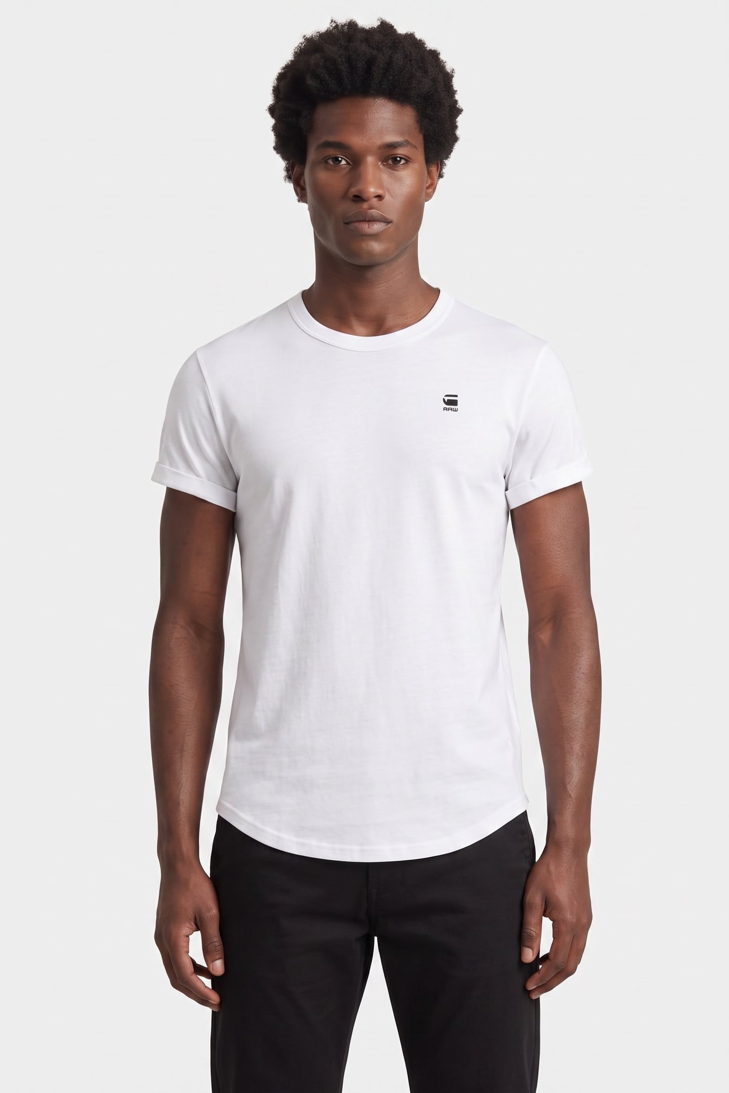 ROLL UP RELAXED T-SHIRT WHITE 1