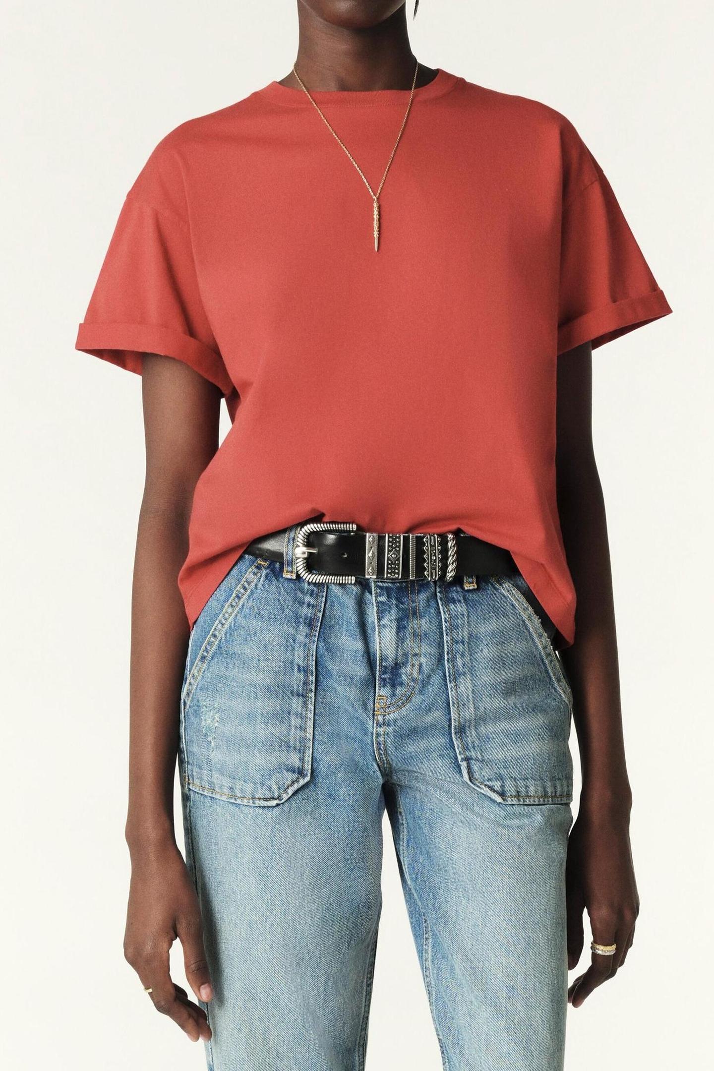 SHORT SLEEVES TEE ROUGE 1