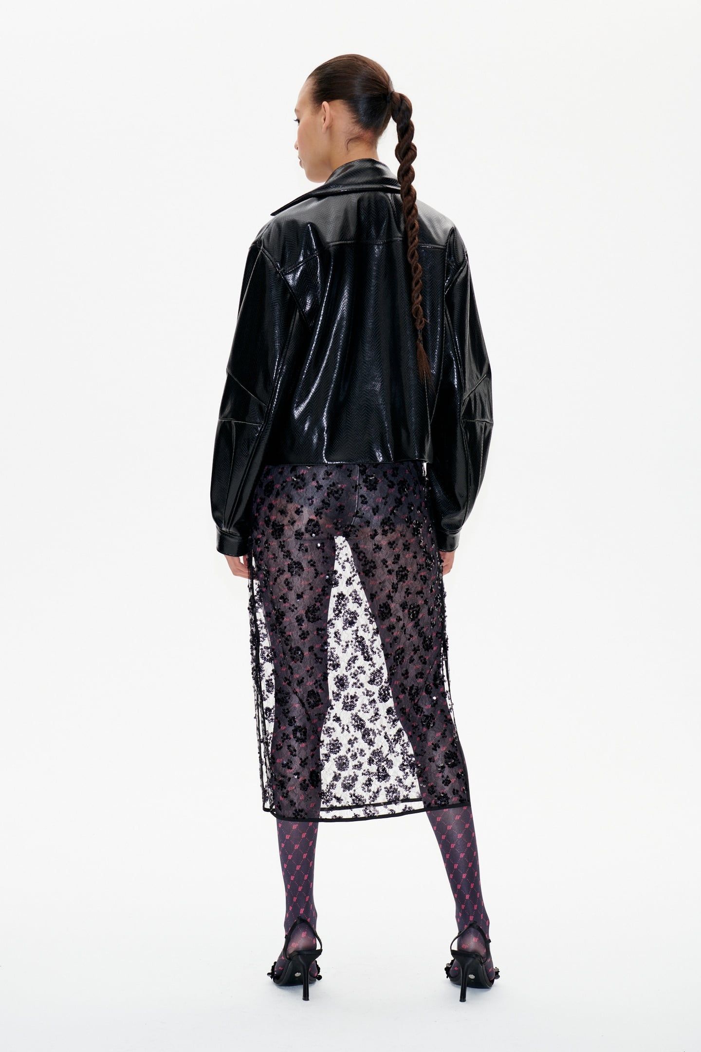 BATHILDE JACKET BLACK SNAKE 2