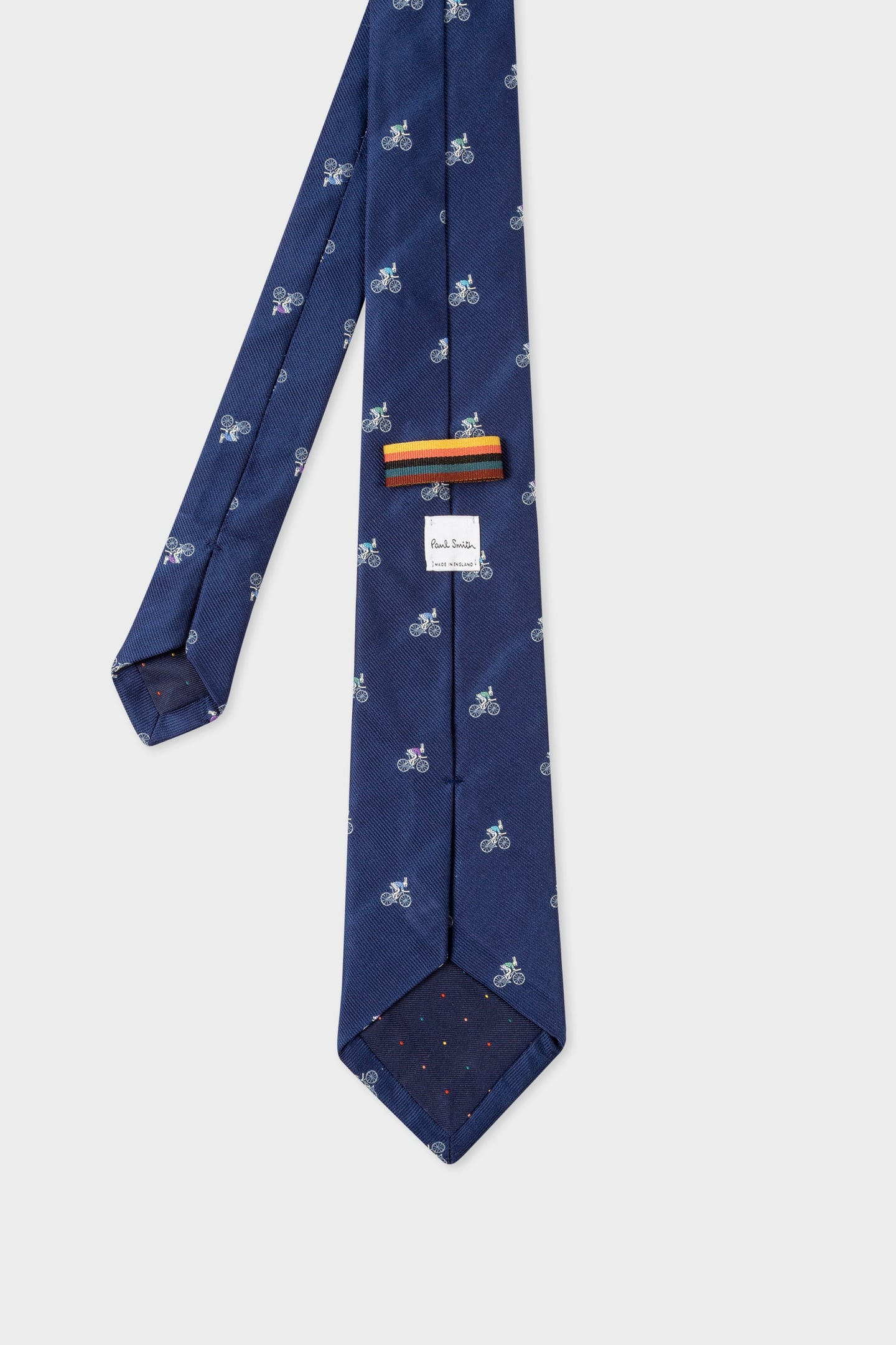 MEN TIE RABBIT ON BIKE NAVY 2
