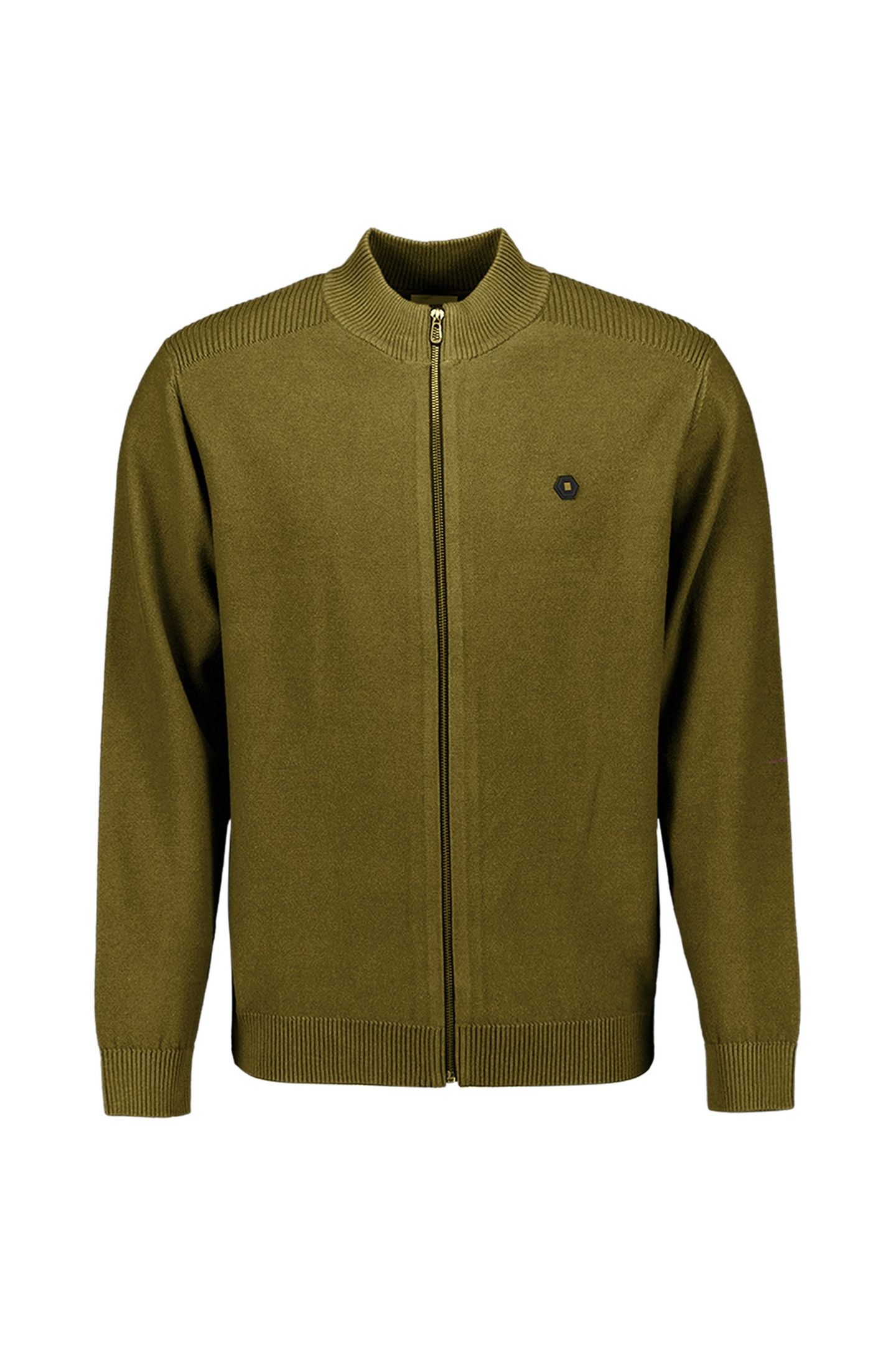 PULLOVER FULL ZIP SHOULDER DETAIL MOSS 1