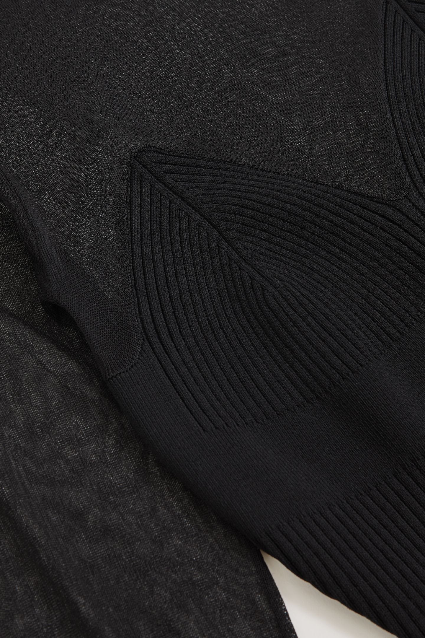 SHEER KNITTED DRESS BLACK 6