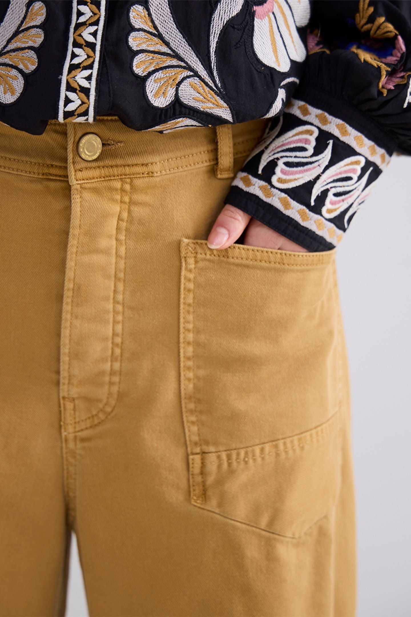 COCOON PANTS VINTAGE COMF STRETCH TWILL CAMEL BROWN 3