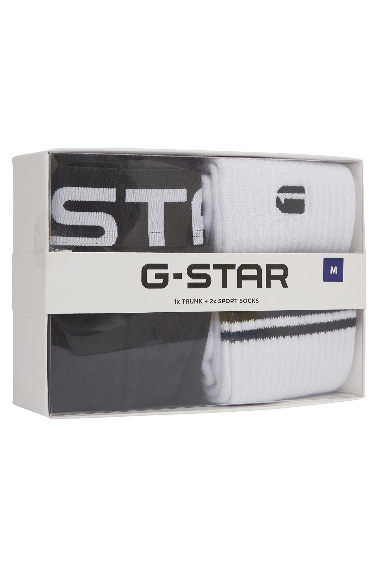 UNDERWEAR HICKORY TRUNK AND SPORT SOCK GIFTING SET BLACK/BRI 2