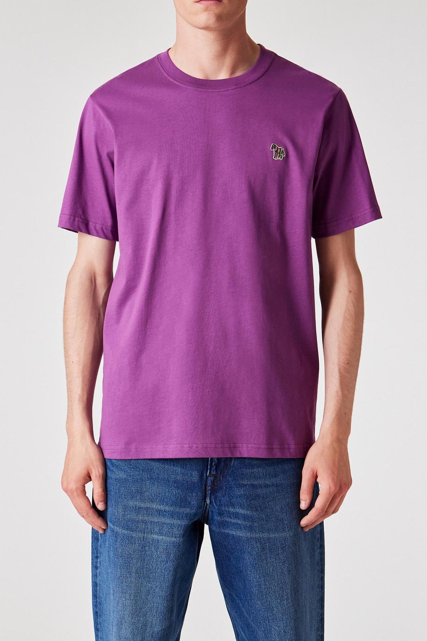 MENS REG FIT SS TSHIRT ZEBRA PURPLE 2