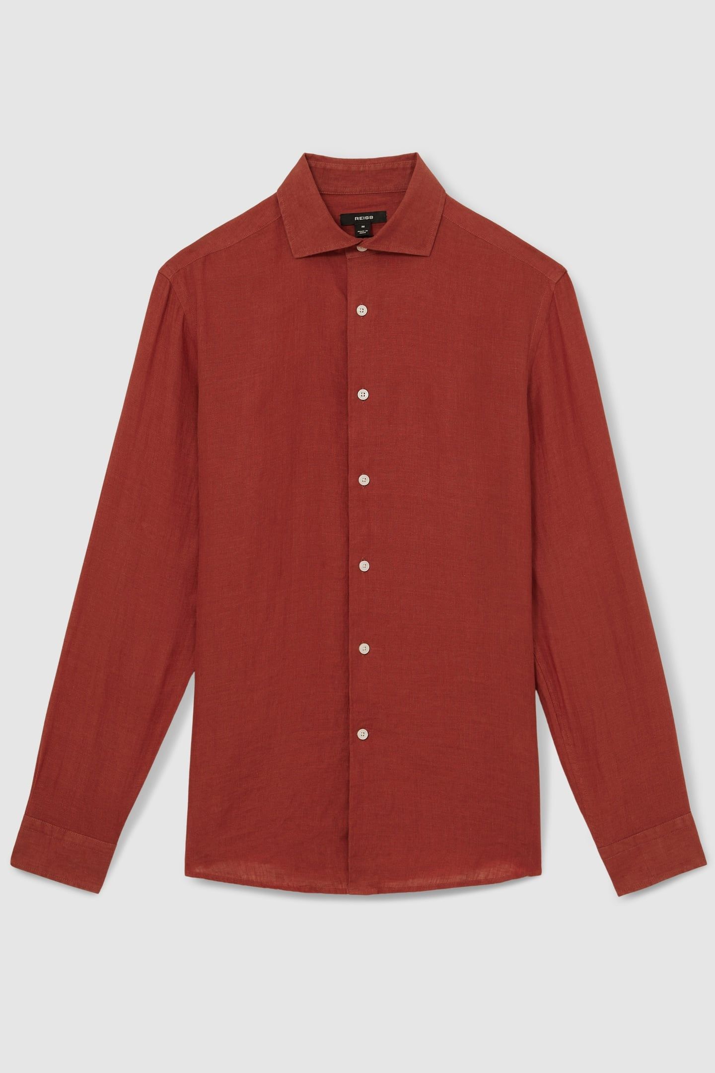 LS LINEN SHIRT PAPRIKA RED 3