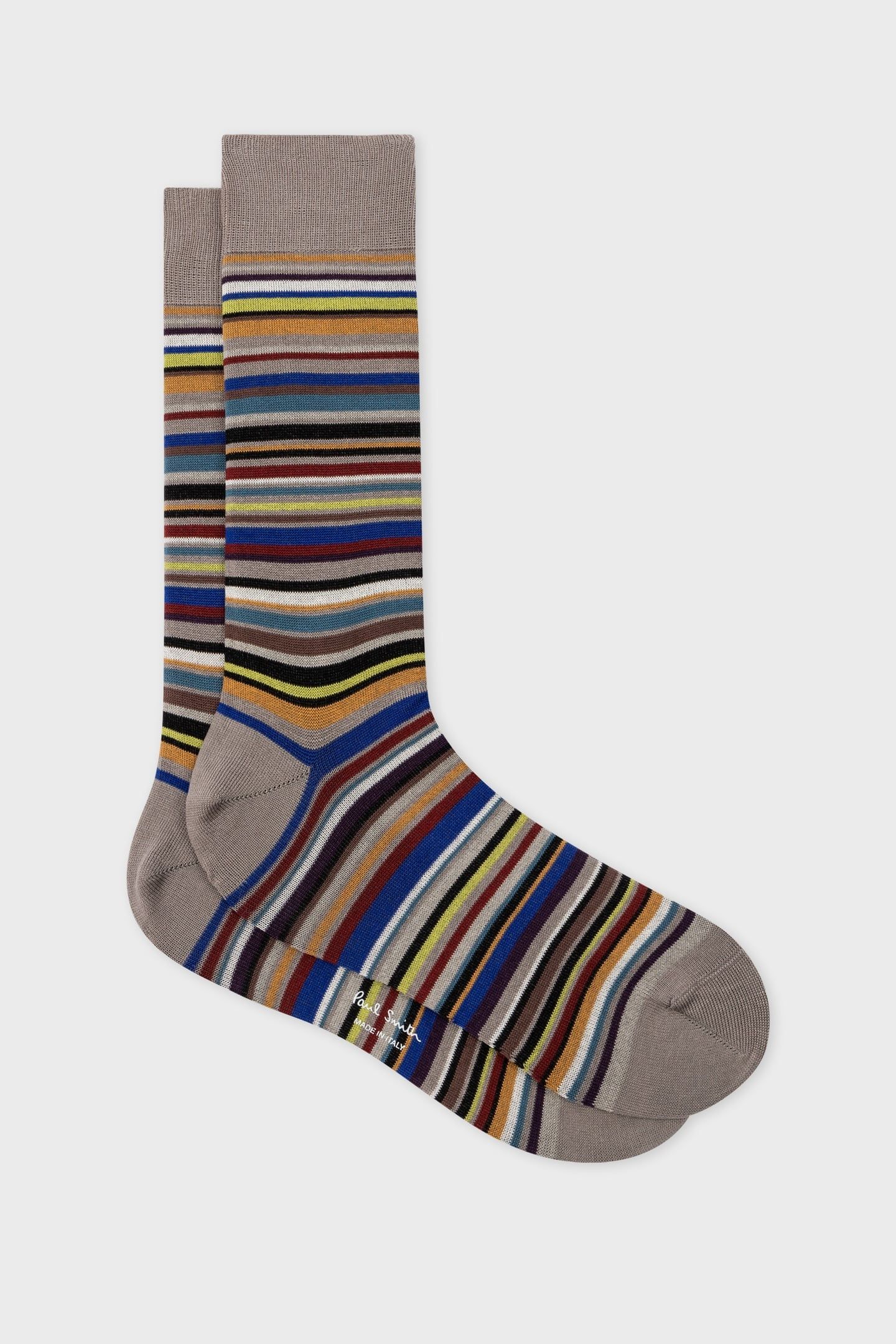 MEN SOCK FARLEY STRIPE SLATE 1