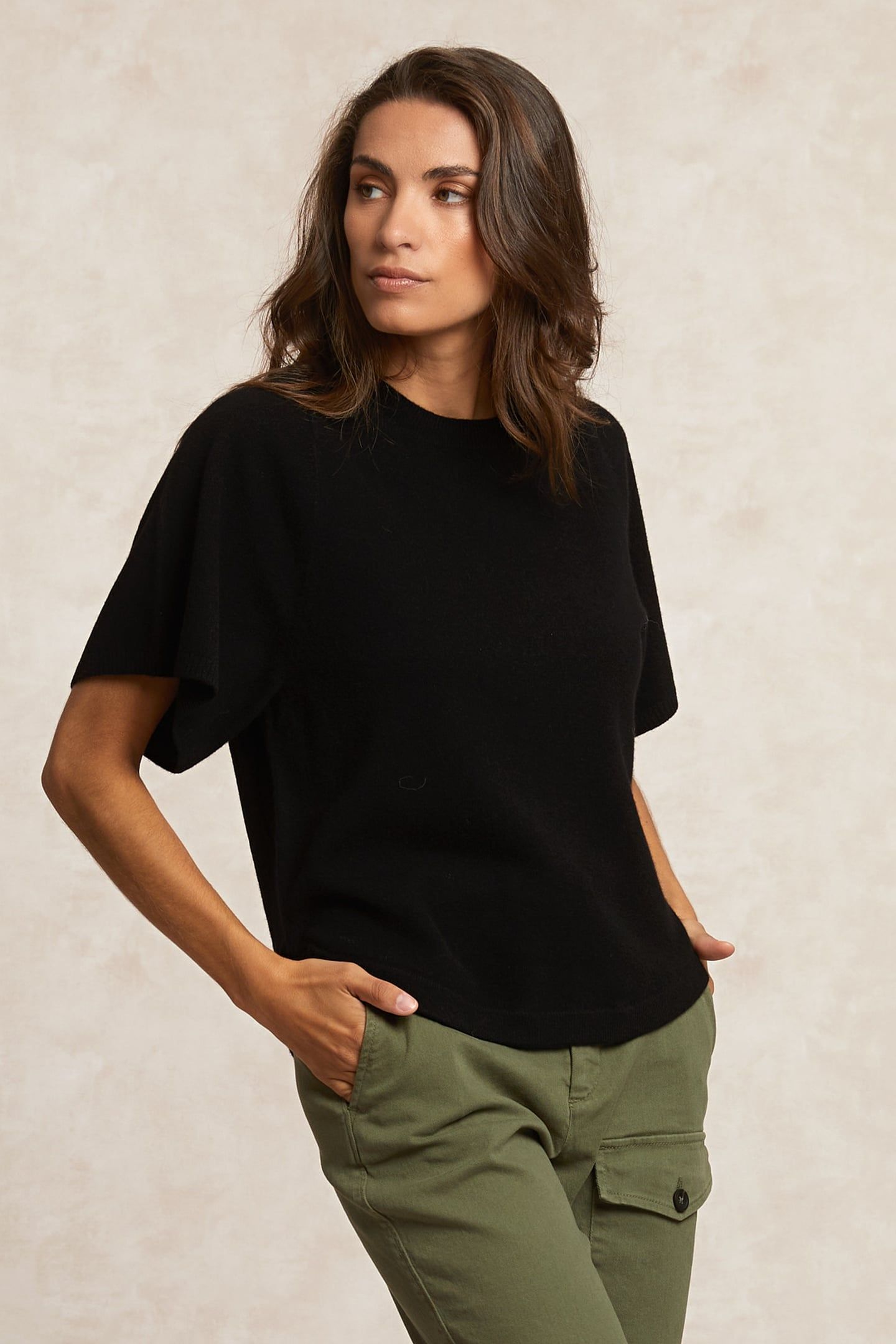 BASIC CREW NECK WIDE SS BLACK 1