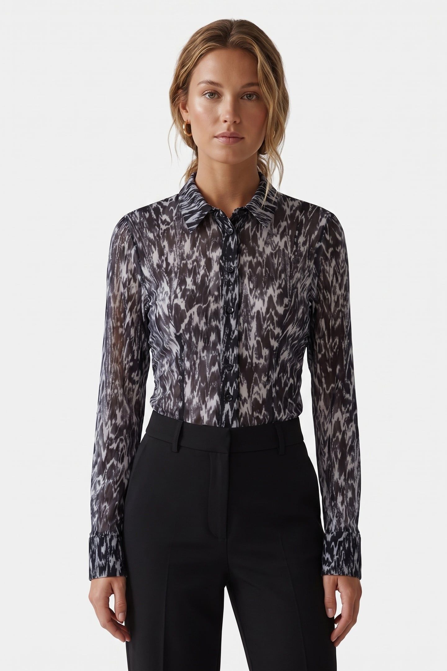 ST EFFIE AOP SHIRT BLACK 1