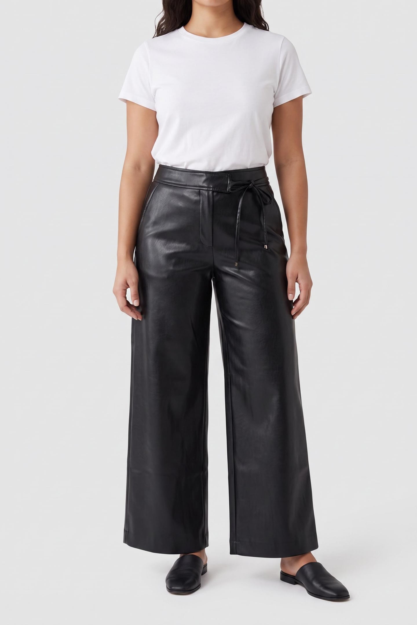 GLADYS WIDE LEG PANT JET BLACK A996 1