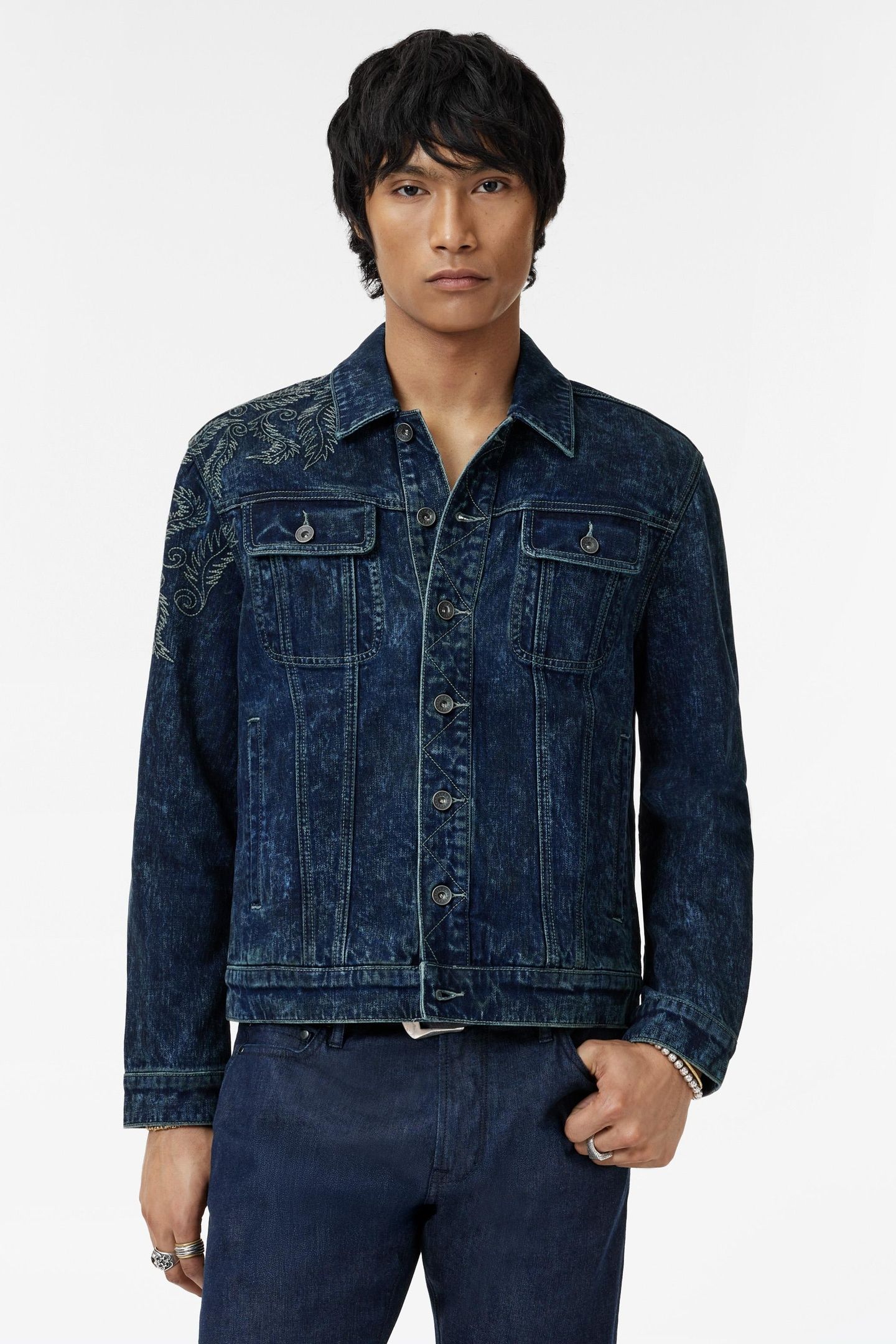 ANTHONY LS TRUCKER JAKCETWITH EMBROIDERY BLUE SMOKE 1
