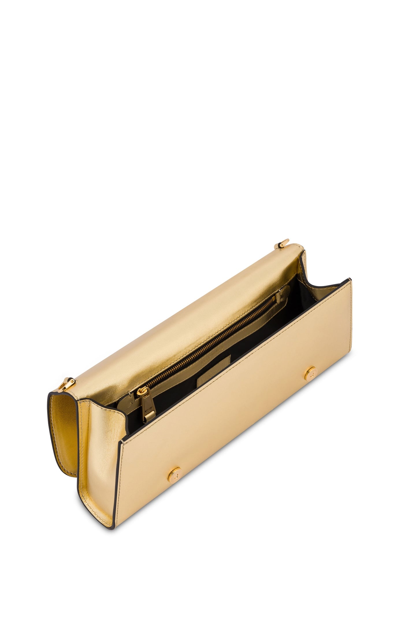 LAMINATED MAXI CLUTCH CRYSTAL LETTERING LOGO GOLD 4