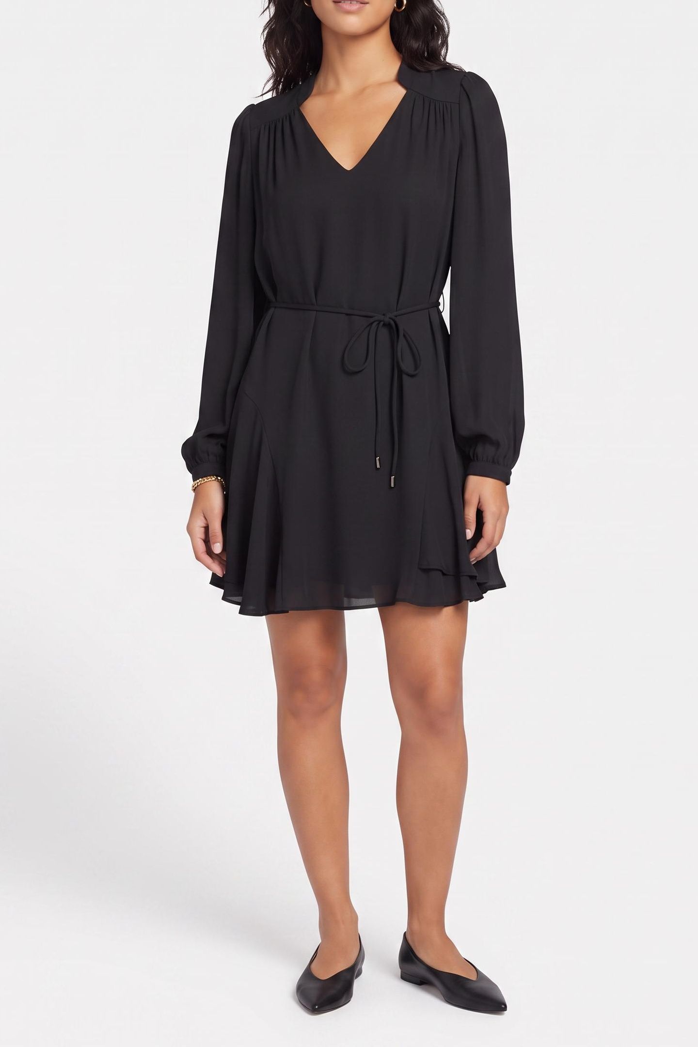 LS WANDA FLARE DRESS JET BLACK A996 1