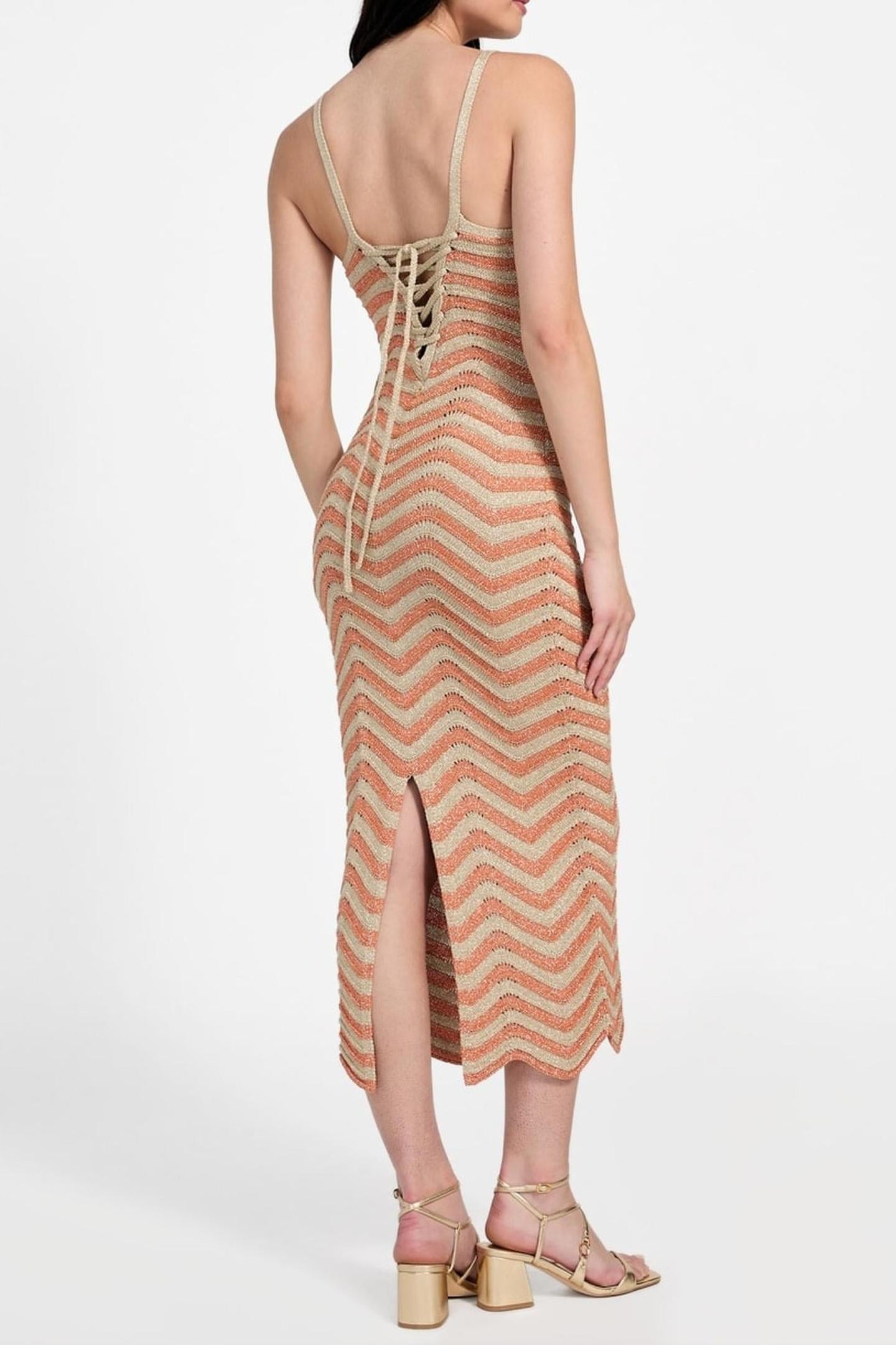 SL VERA CHEVRON LACE NATURAL/ORANGE BRUSH 4