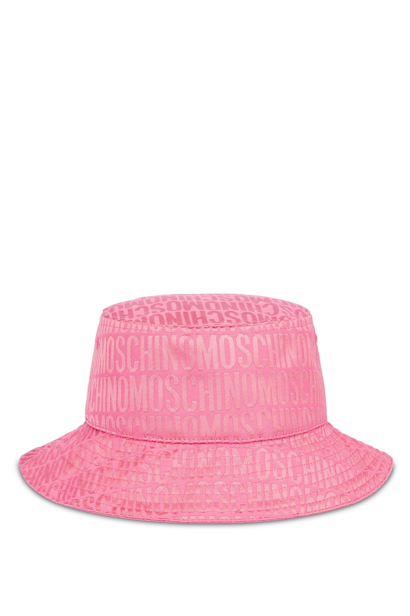 ALLOVER LOGO NYLON BUCKET HAT PINK 1