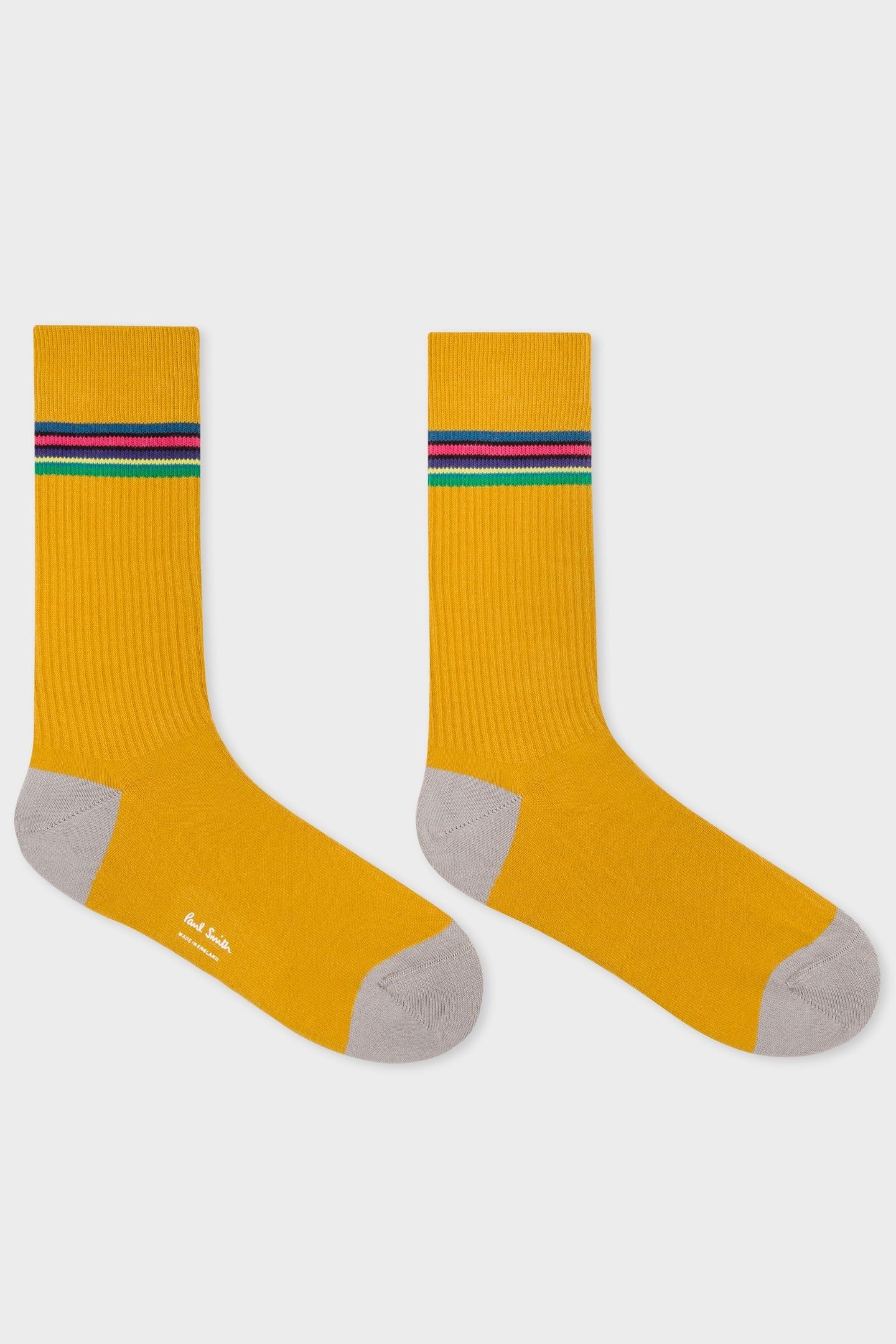 MEN SOCK DUO RIB YELLOW 1