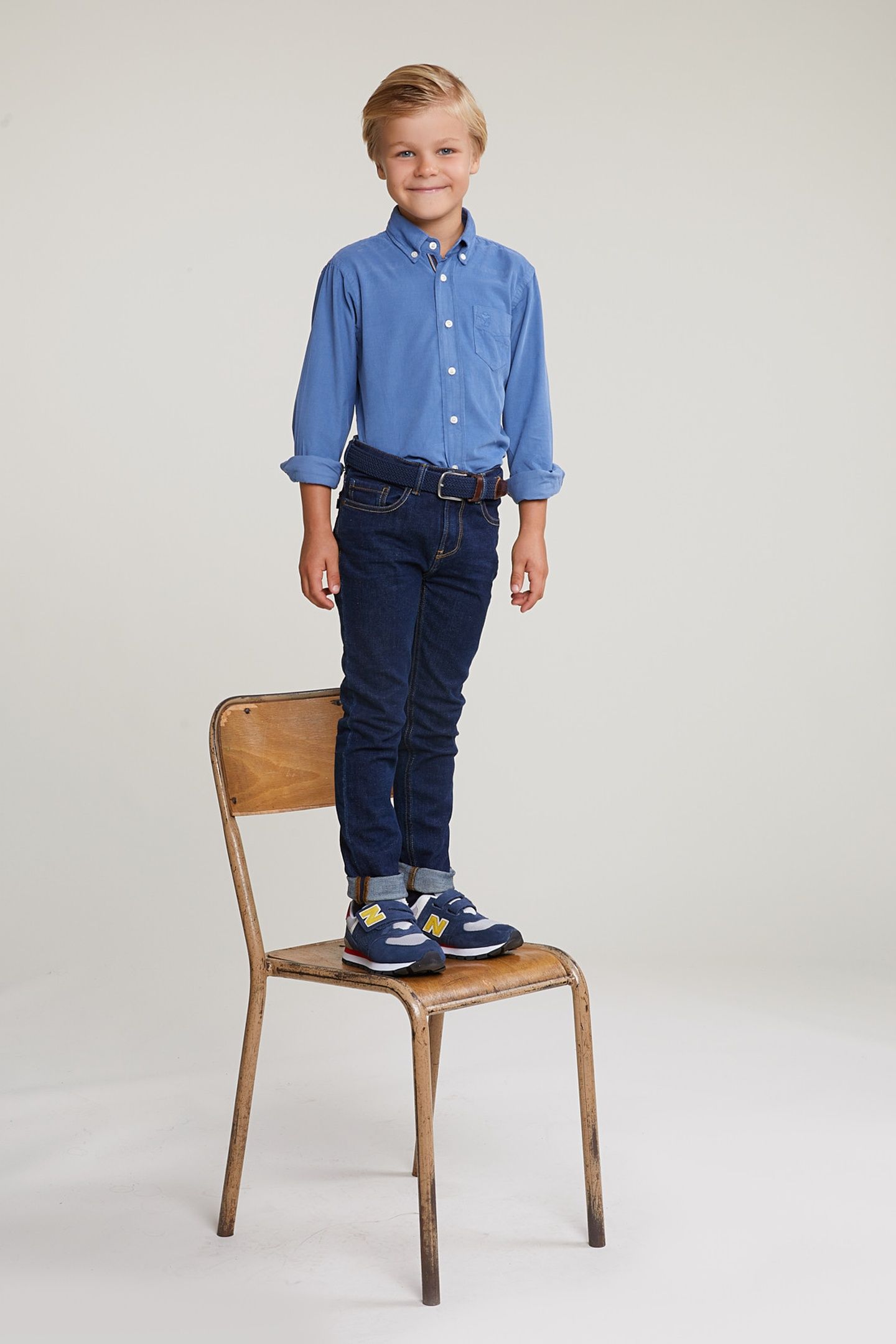 CF LS WLLSTRT BD CLR RIB SHIRT BLUE 1