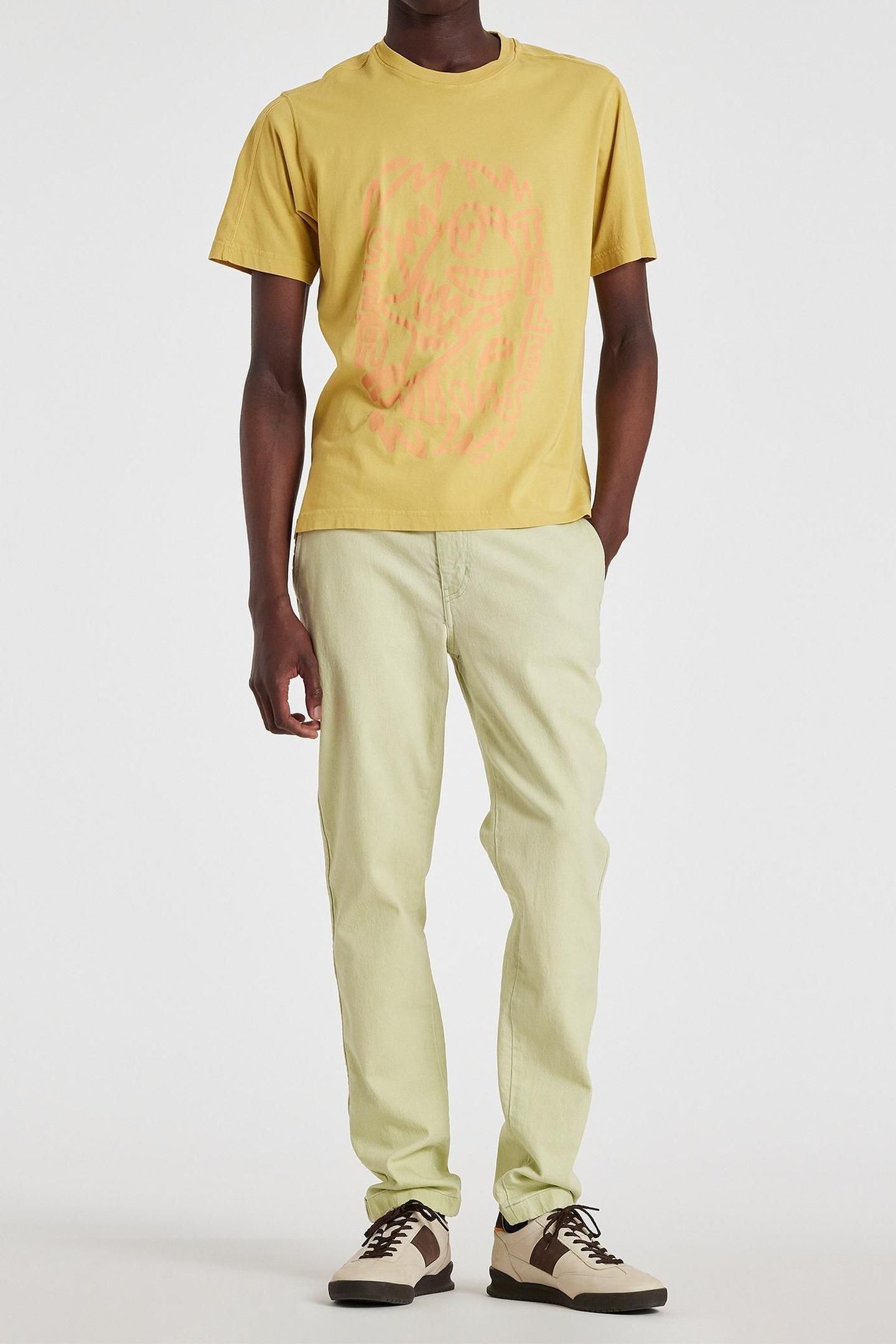 MENS MID FIT STITCHED CHINO BS ZEB PEA GREEN 2