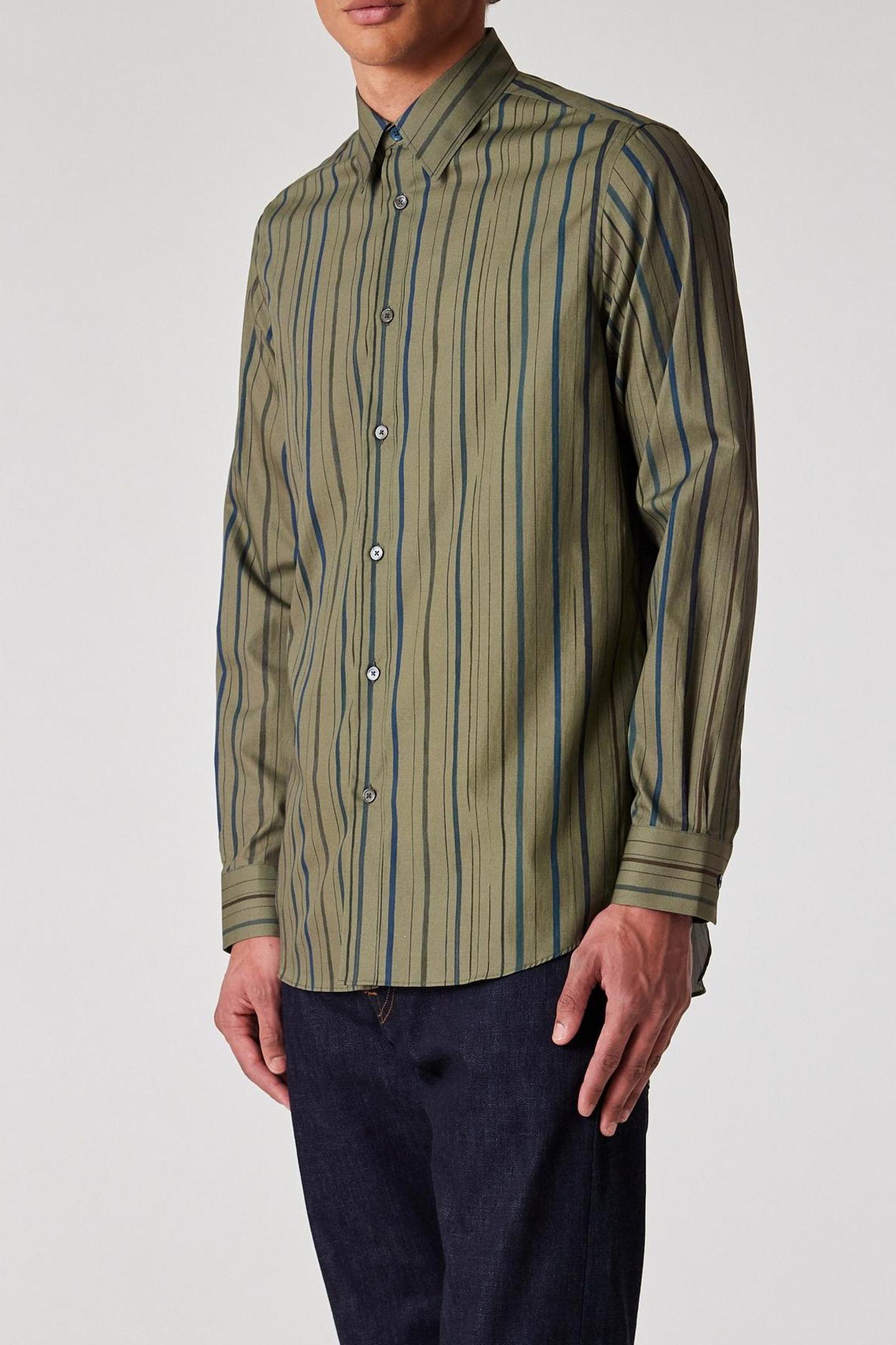 MENS S/C REGULAR FIT SHIRT GREEN 1