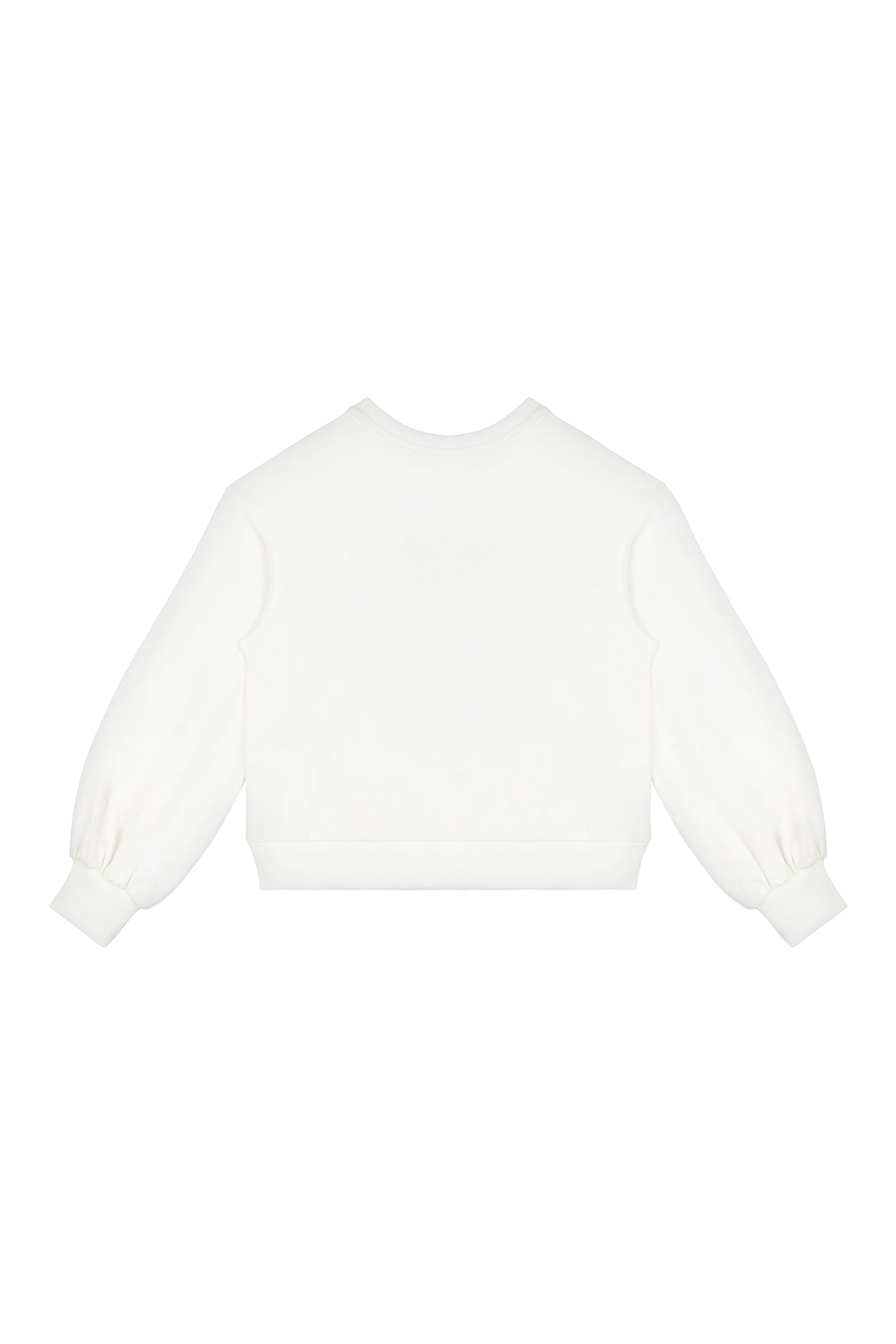 GIRL'S HEART TEDDY BEAR COTTON SWEATSHIRT WHITE 2