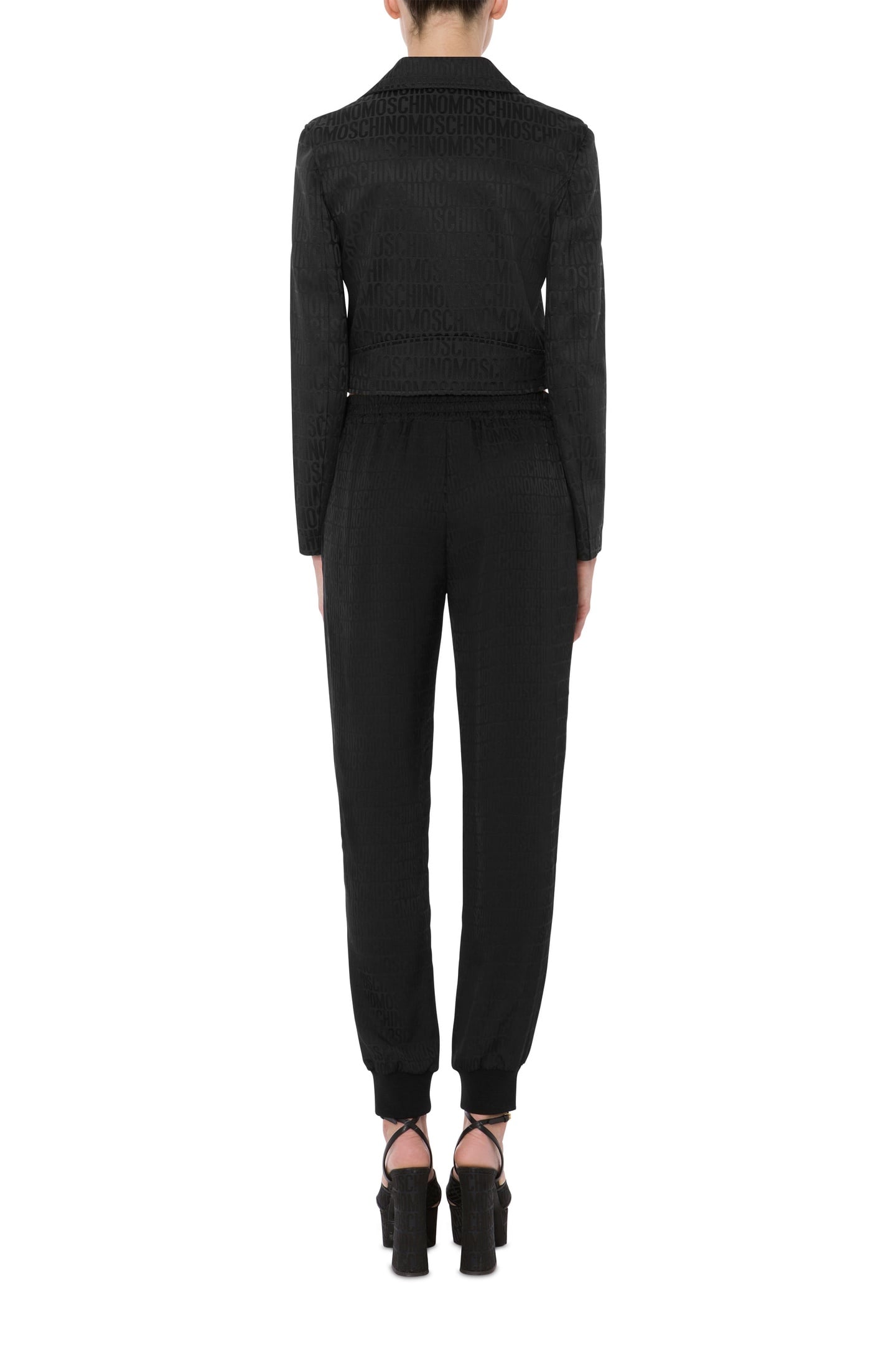 BIKER IN NYLON ALLOVER LOGO BLACK 2