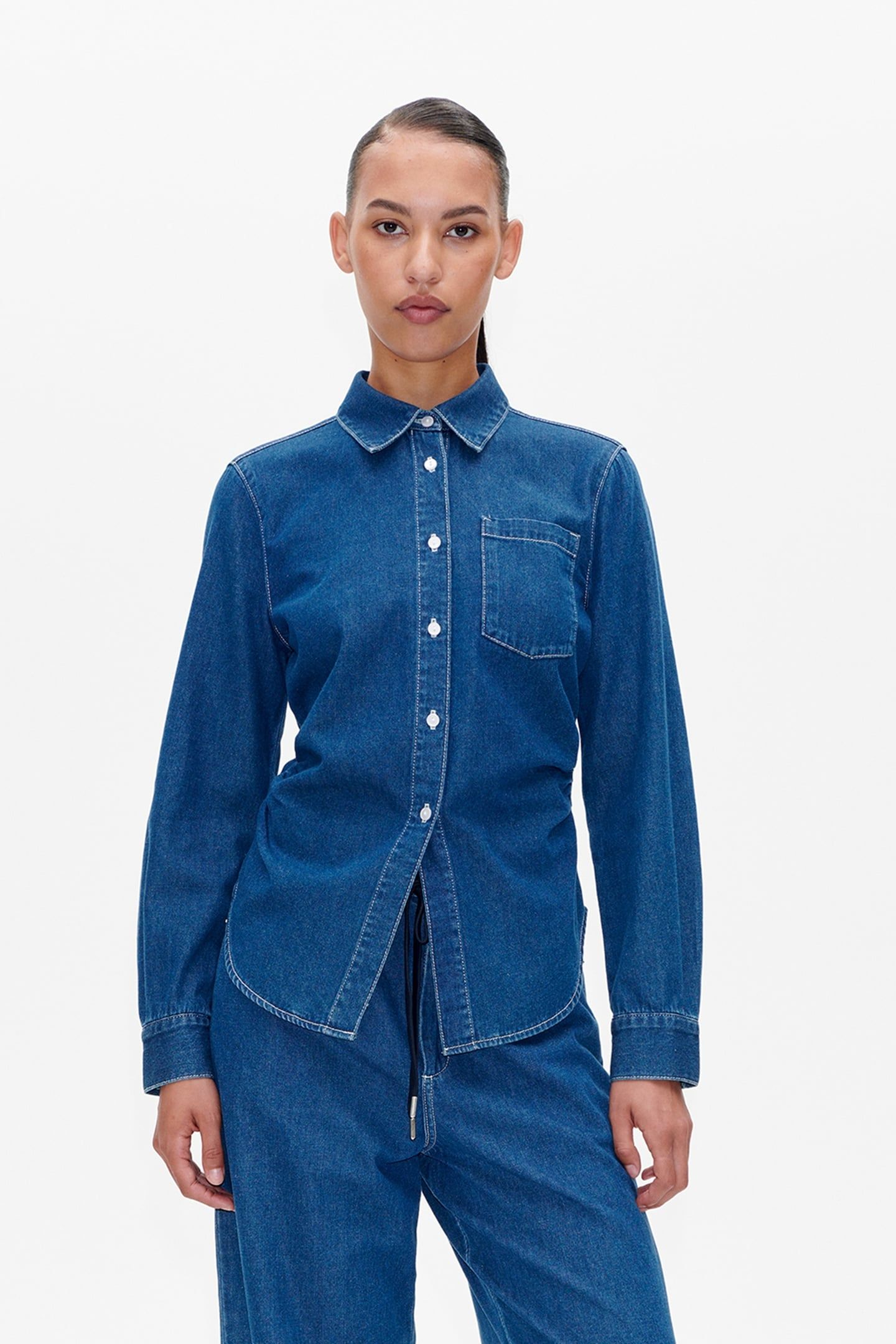 MARIA SHIRT LIGHT WORN DENIM 2