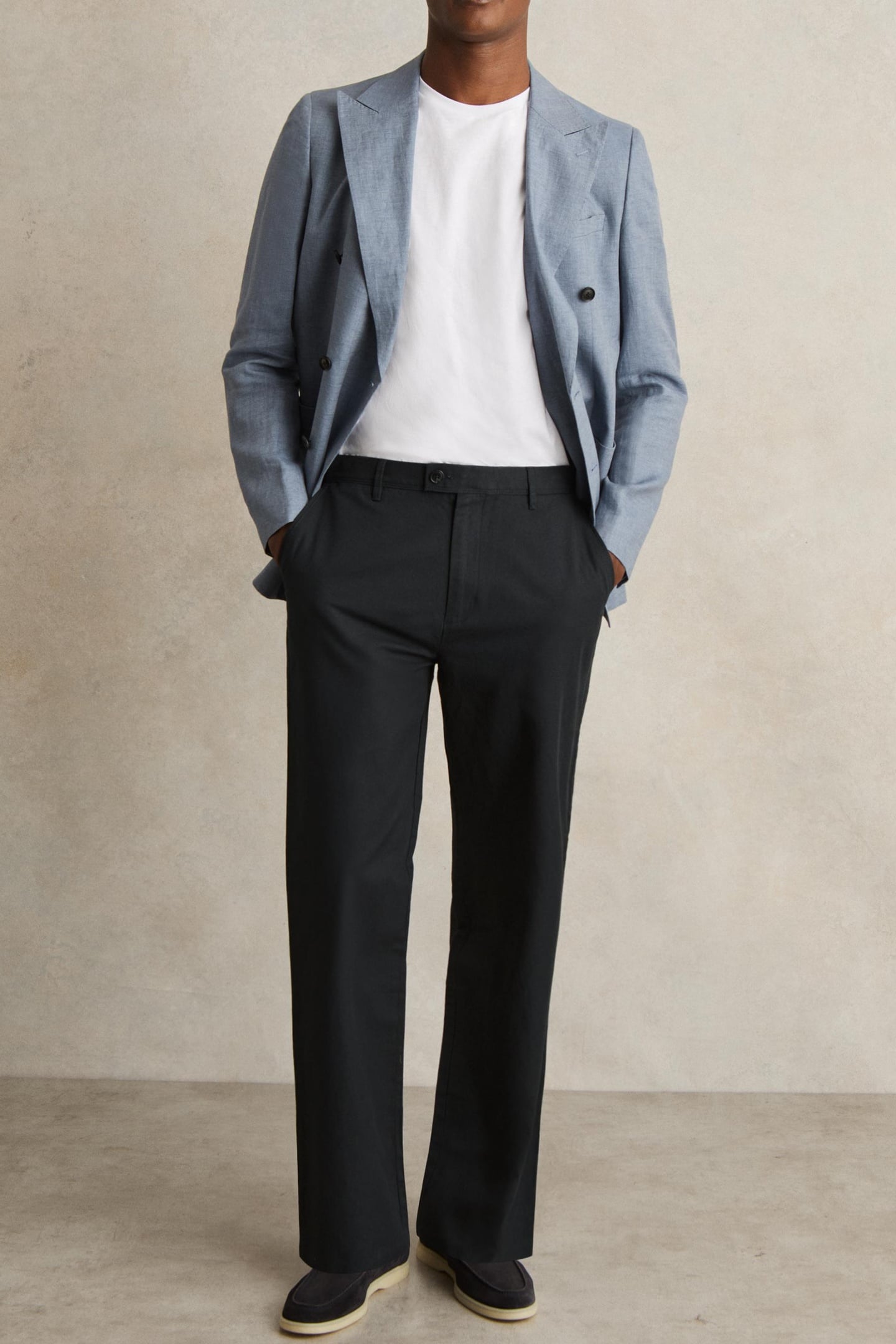 COTTON RELAXED FIT TROUSER NAVY 2