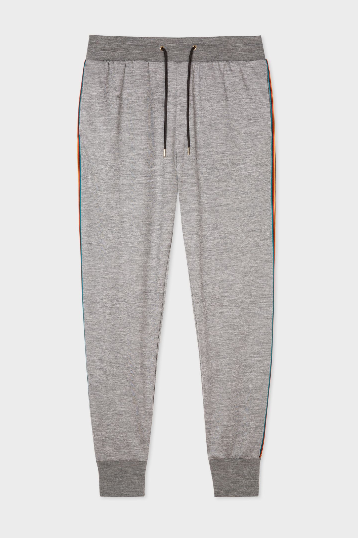 MENS TAPED SEAM JOGGER SLIM LEG GREY MELANGE 1