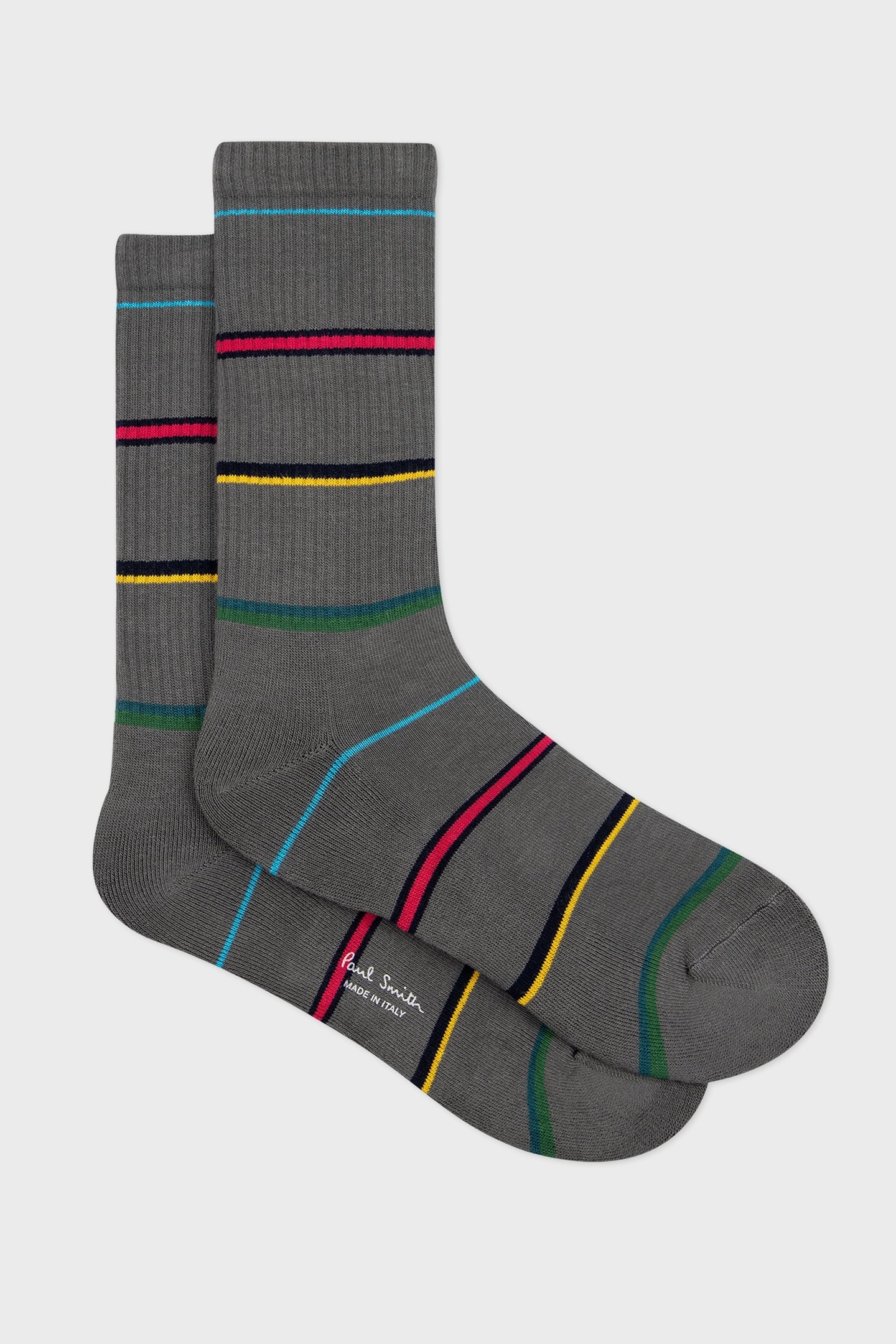 MEN SOCK PS CILLIAN STRIPE SLATE 1