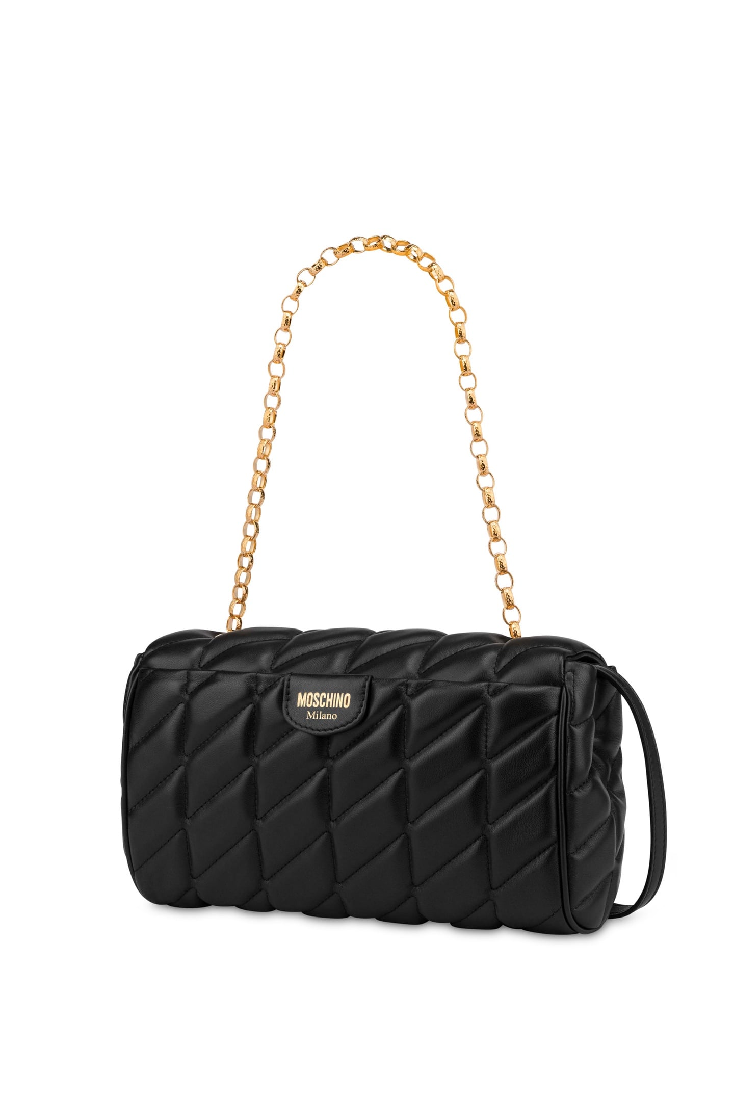 DOUBLE SMILEY® QUILTED SHOULDER BAG BLACK 2