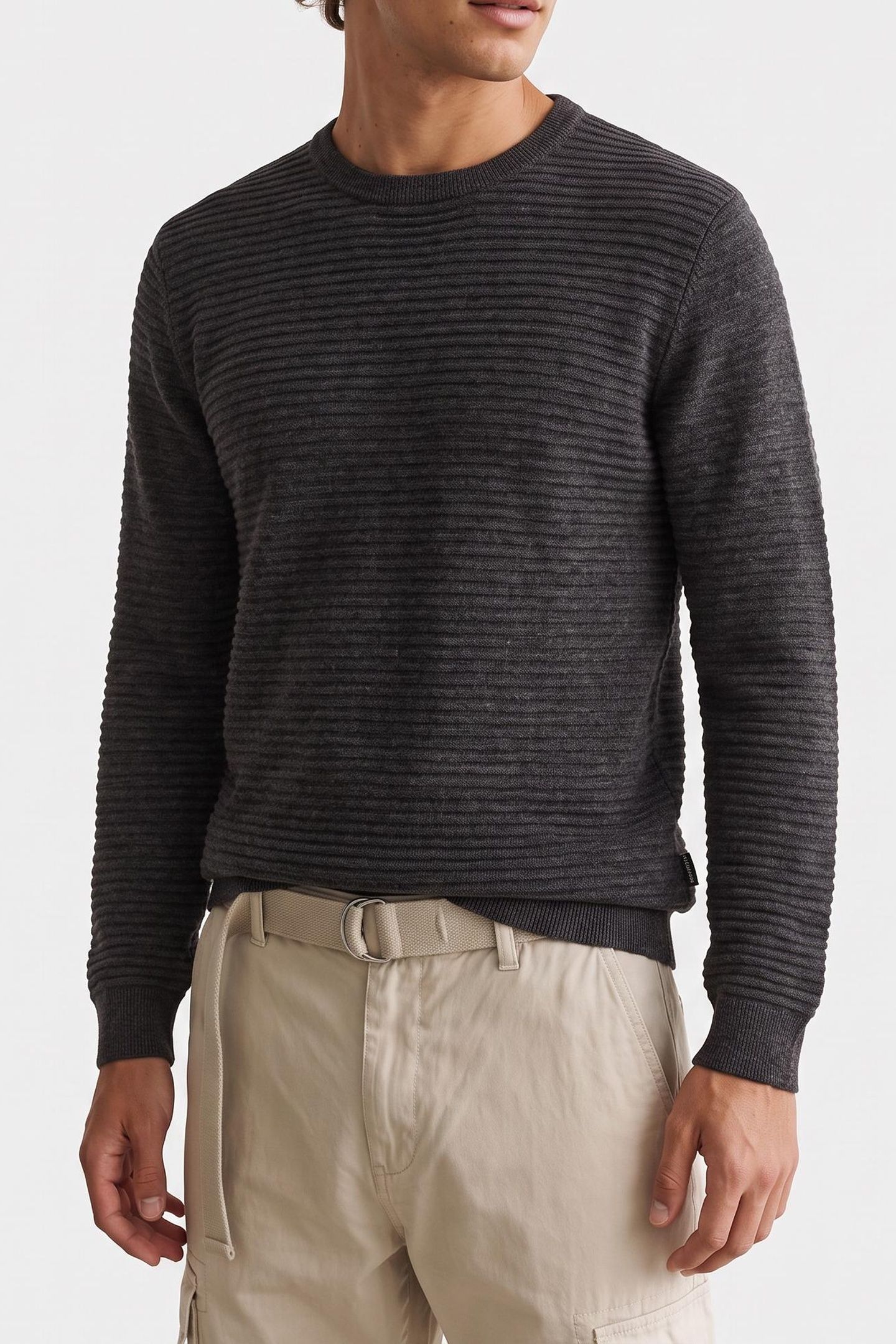 LS ECO ARTHUR KNIT C DOWNEY HEATHER MULTI 1