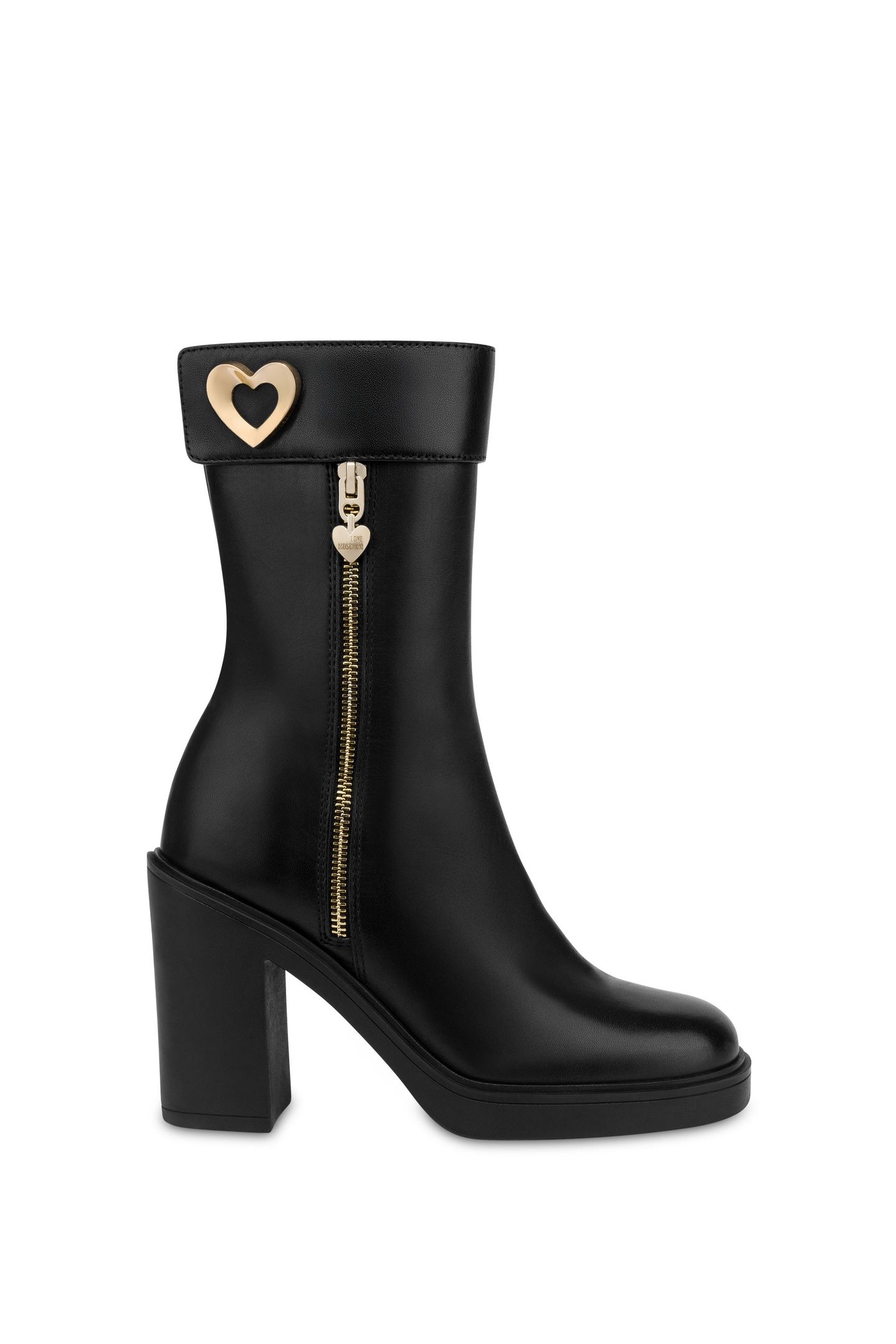 CALFSKIN ANKLE BOOTS BLACK 1