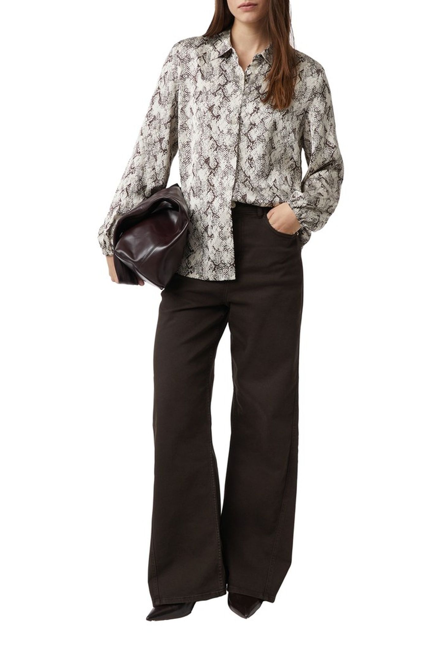 COMMA BLOUSES GREY/BLACK 2