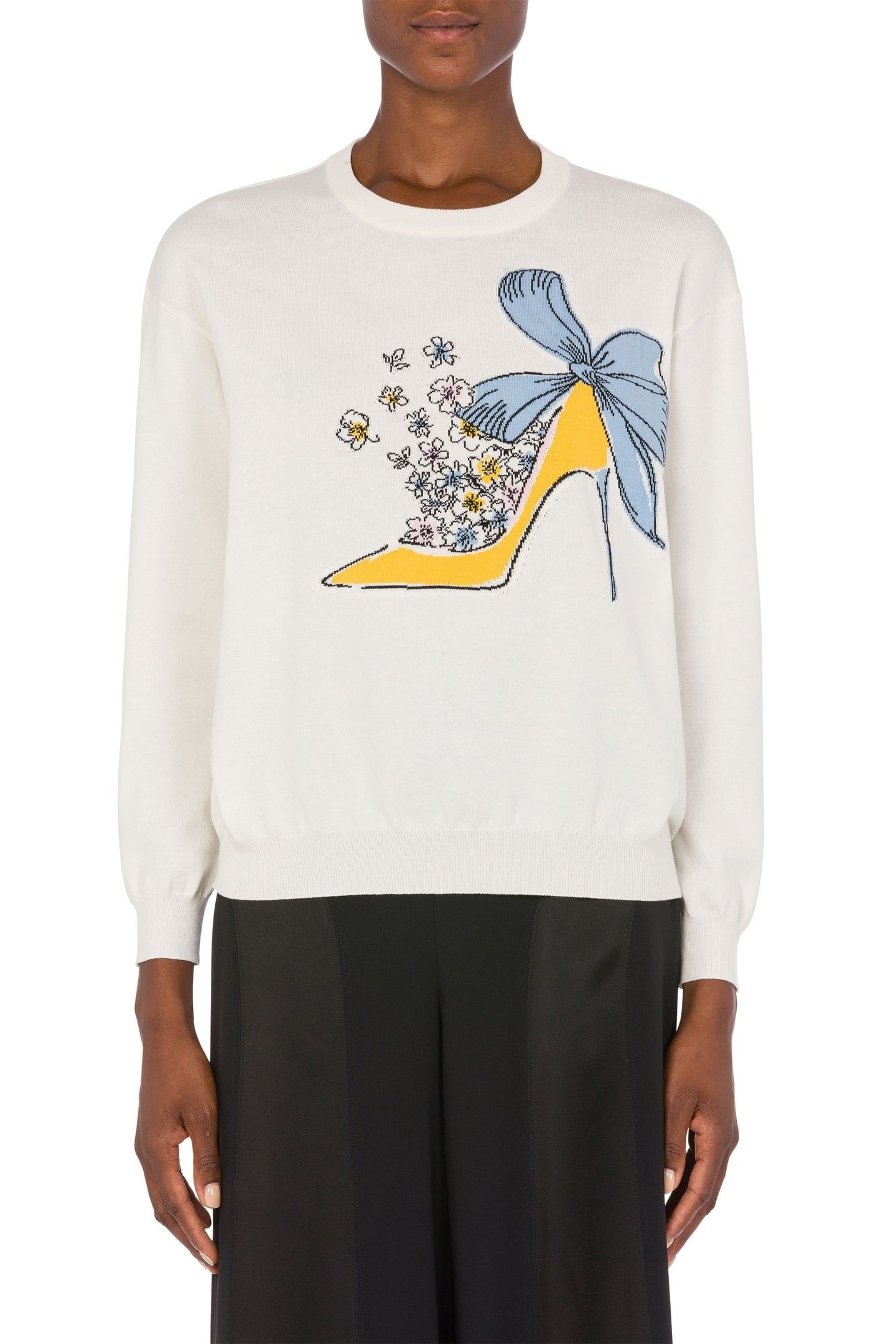 PULLOVER HEEL & FLOWERS WHITE 1