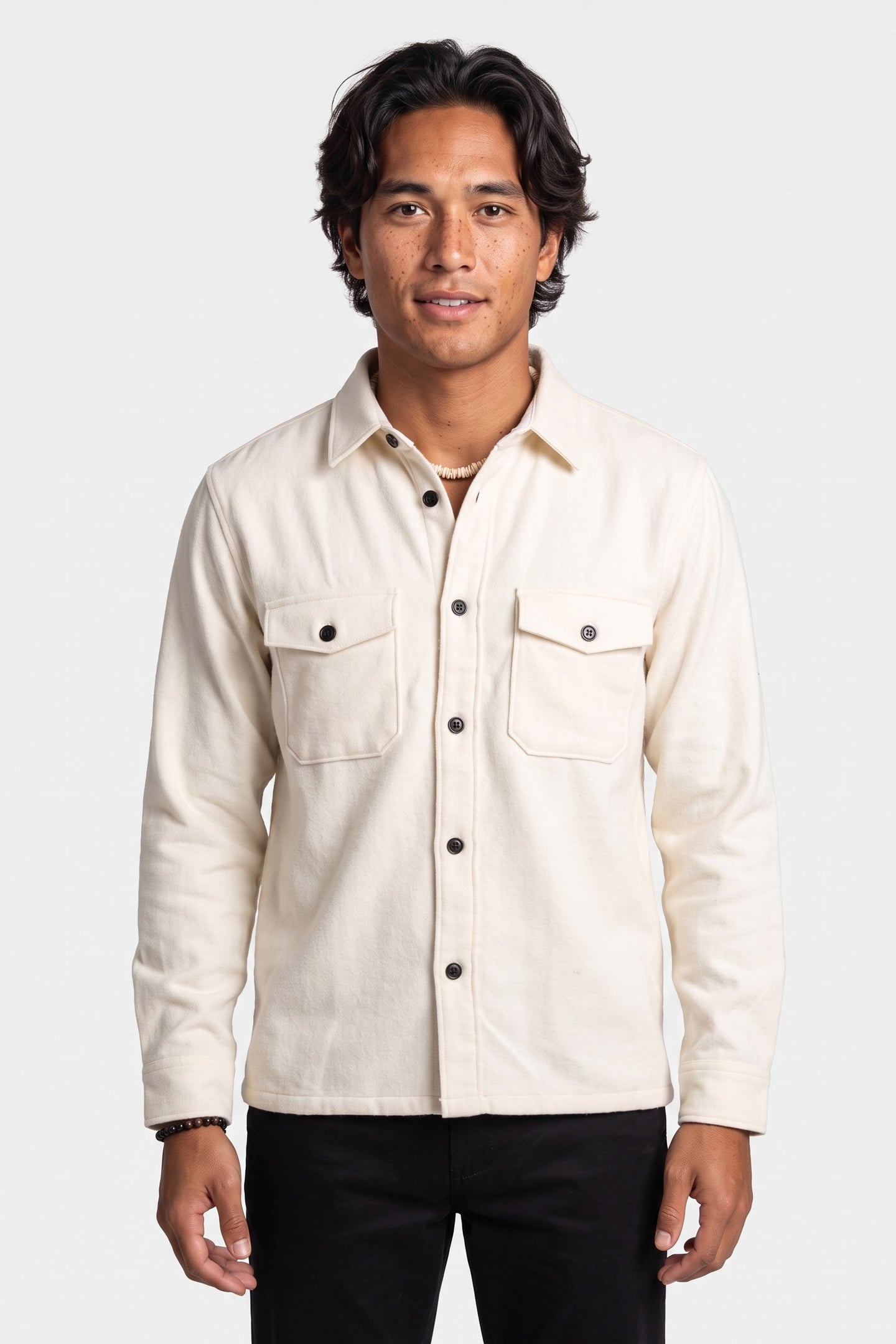 BALSTA WOOL SHIRT BEIGE 1
