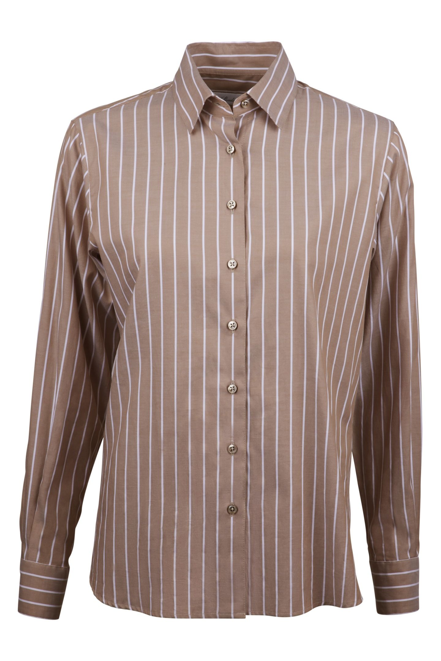 SIRI SHIRT LIGHT BROWN STRIPE 1