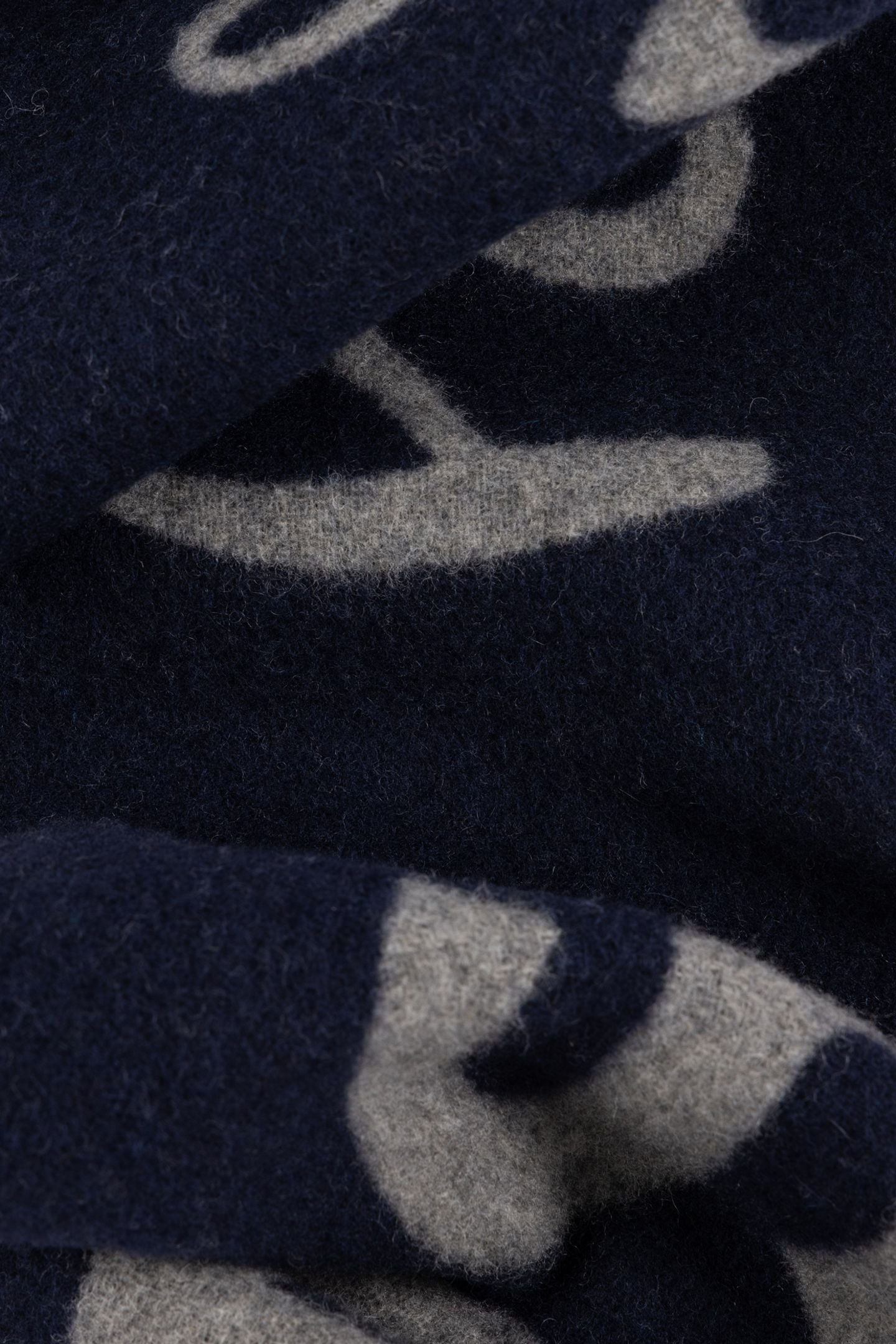 MEN SCARF PS ZEBRA LOGO NAVY 7