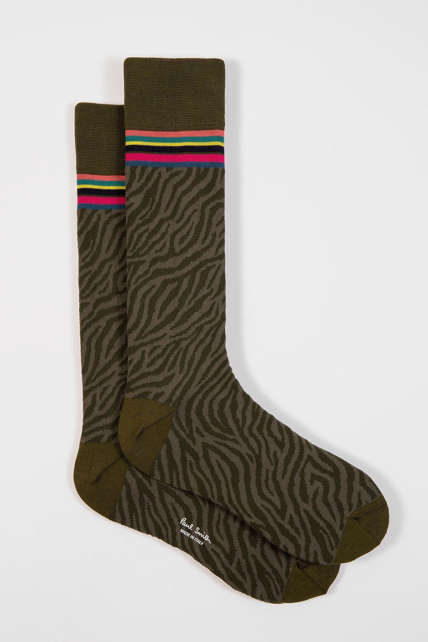 MEN SOCK WARNER ZEBRA KHAKI 3