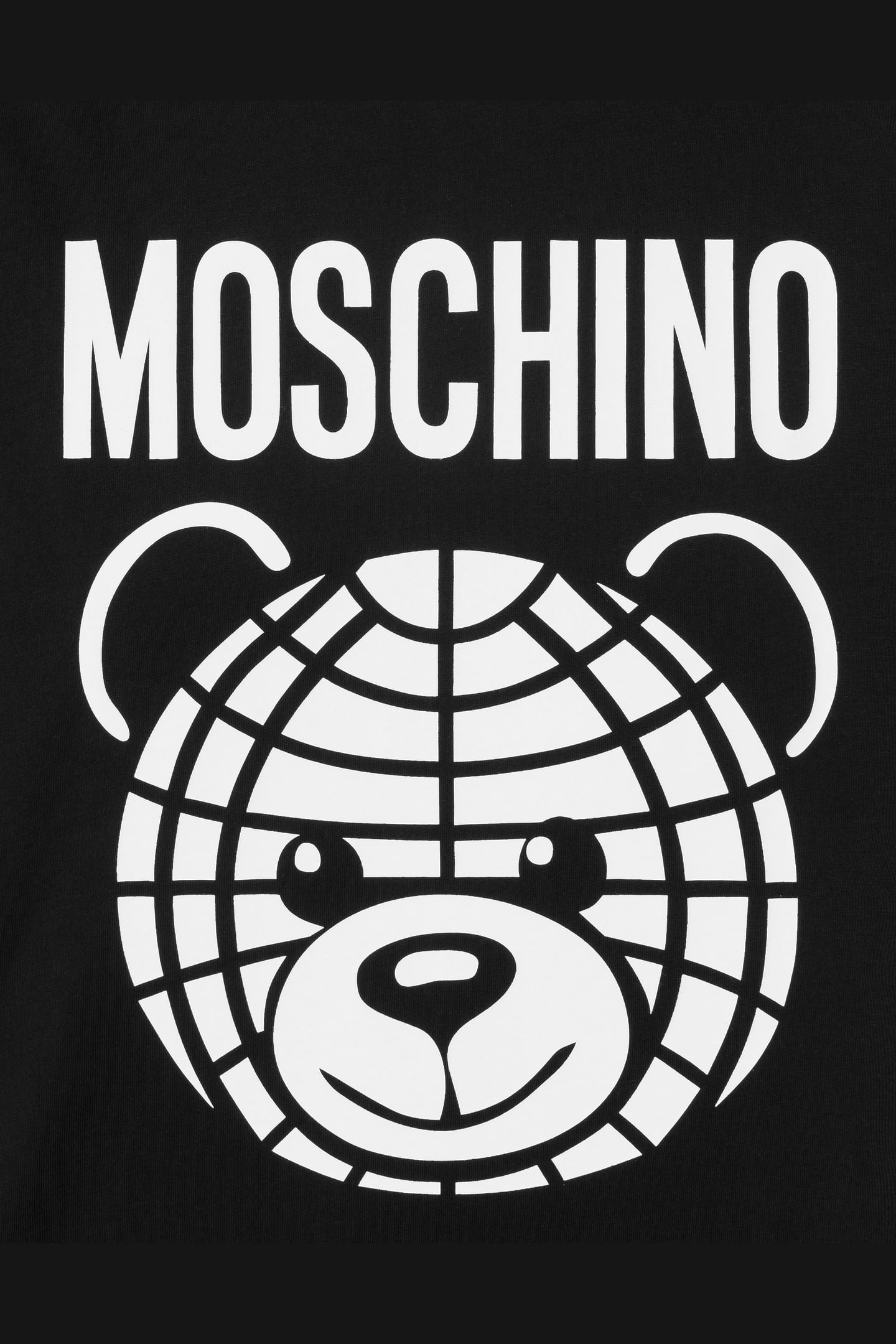 MOSCHINO TEDDY BEAR ORGANIC JERSEY T-SHIRT BLACK 4
