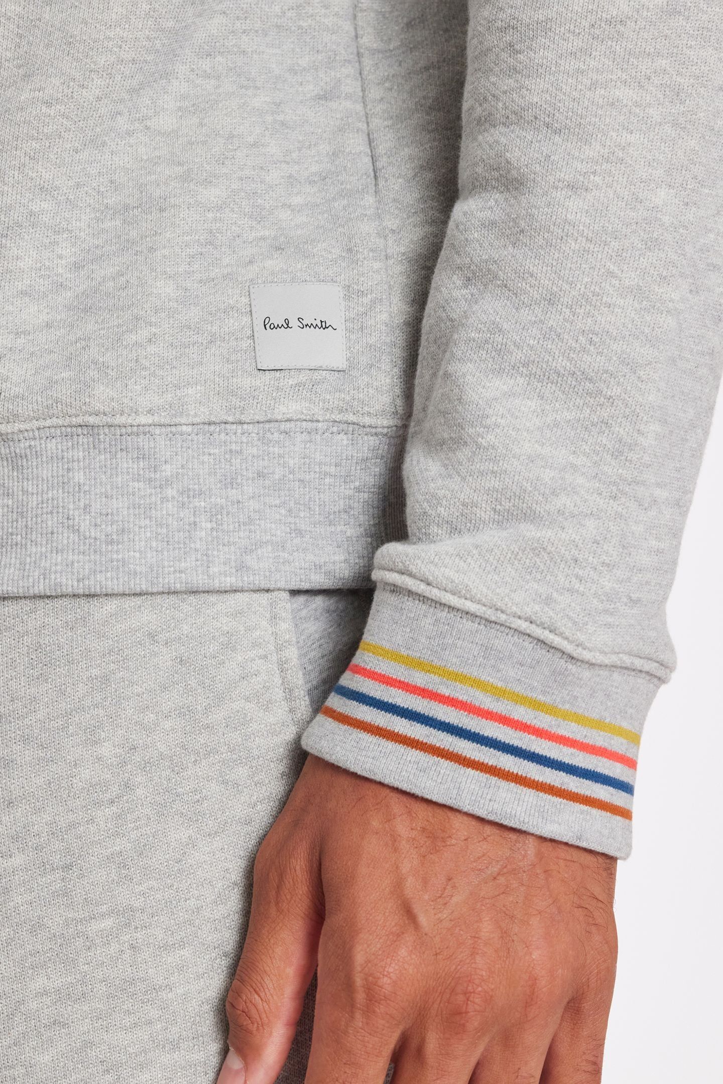 MEN TOP LS ARTIST RIB GREY 8