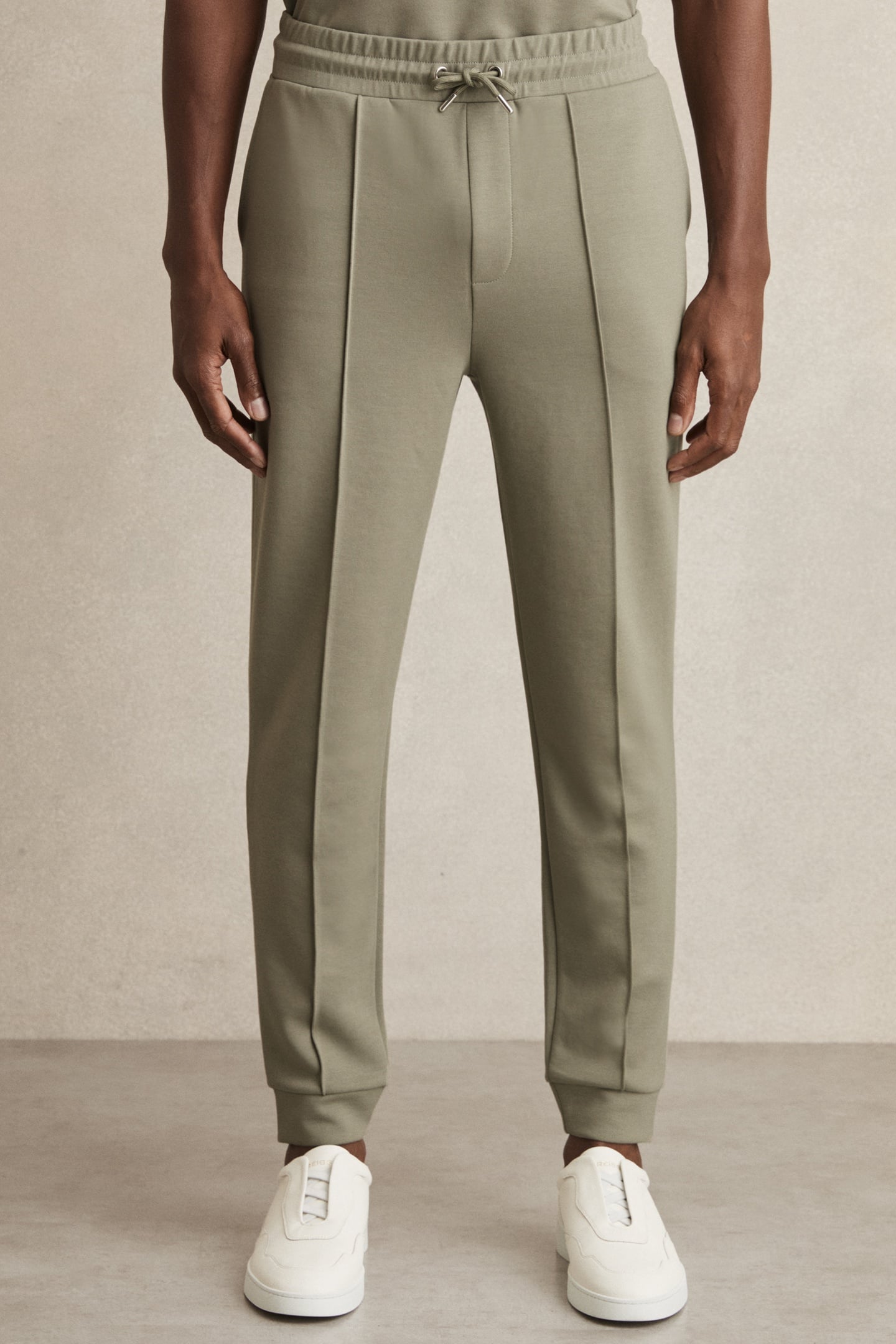 INTERLOCK DRAWSTRING JOGGER SAGE 1