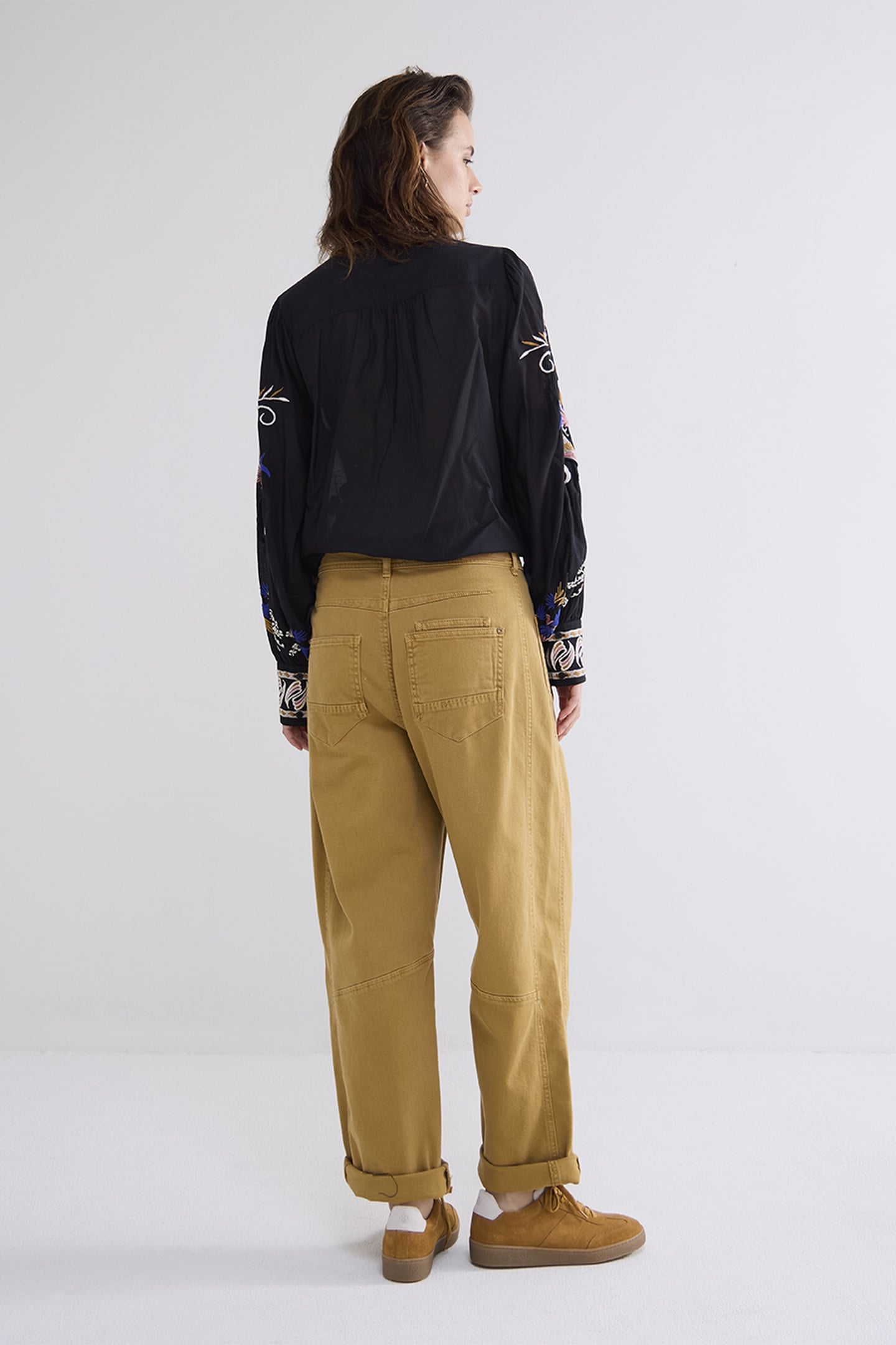 COCOON PANTS VINTAGE COMF STRETCH TWILL CAMEL BROWN 2