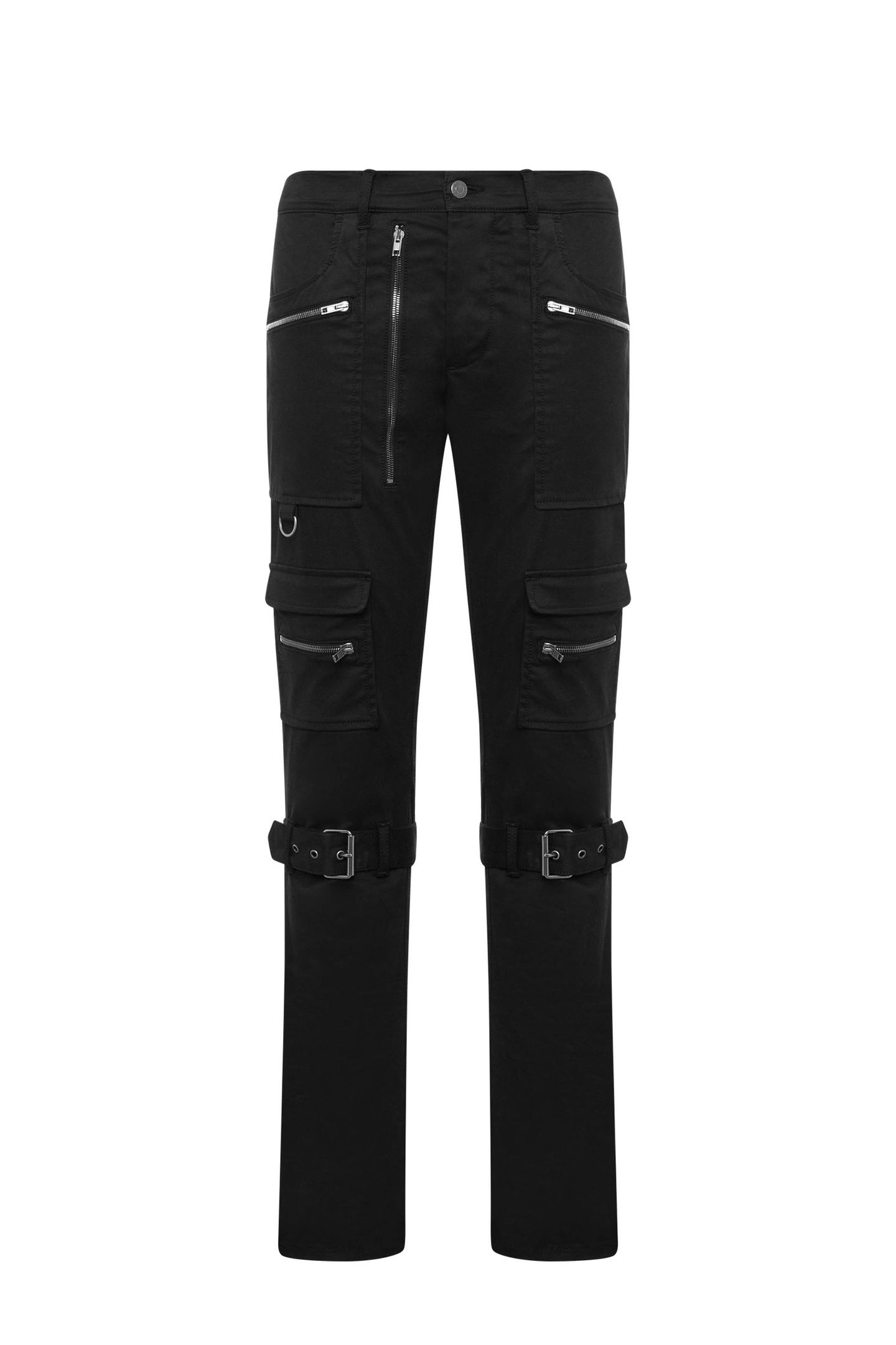 MULTI-POCKET TROUSERS IN MATT SATIN BLACK 3