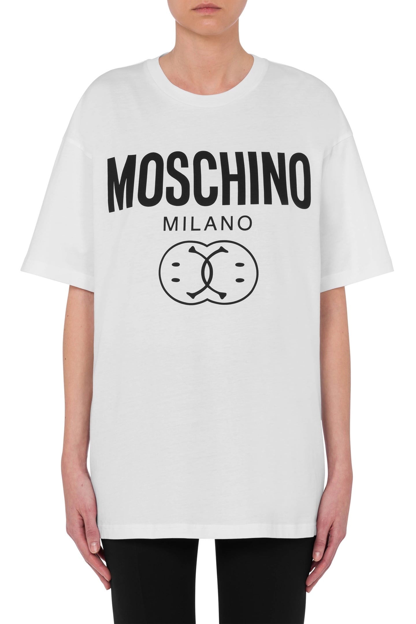 OVERSIZED T-SHIRT IN DOUBLE SMILEY® ORGANIC JERSEY WHITE 1