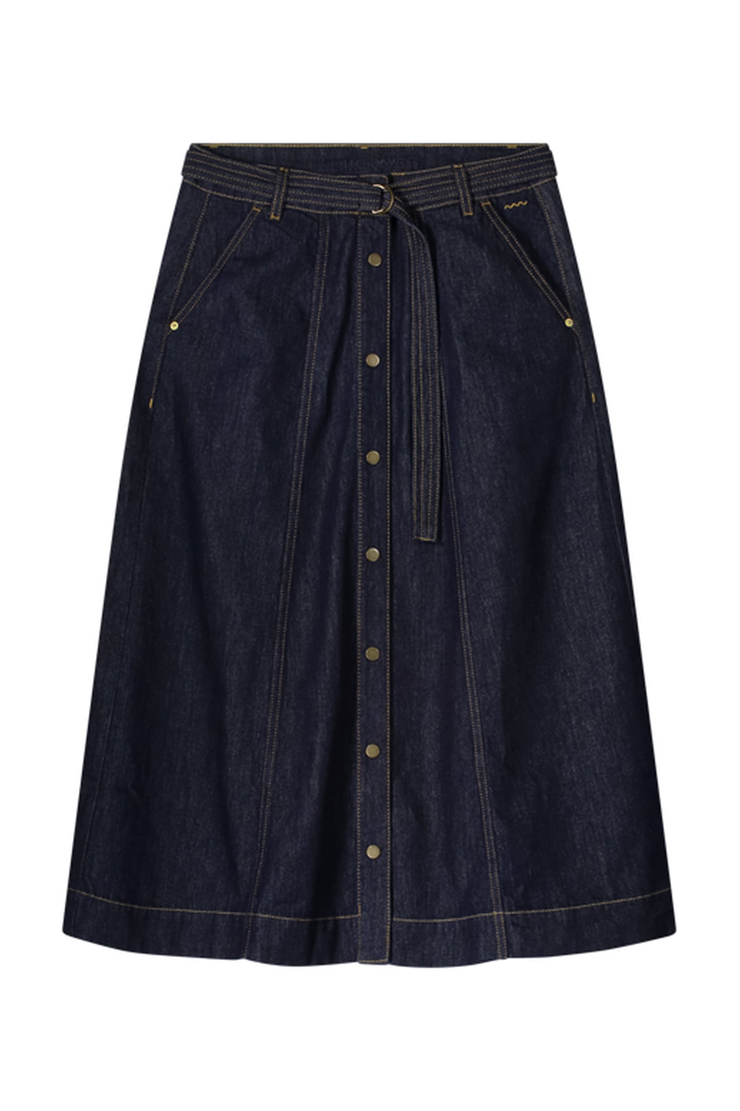 DENIM SKIRT LIGHT COTTON TWILL NIGHT BLUE DENIM 3