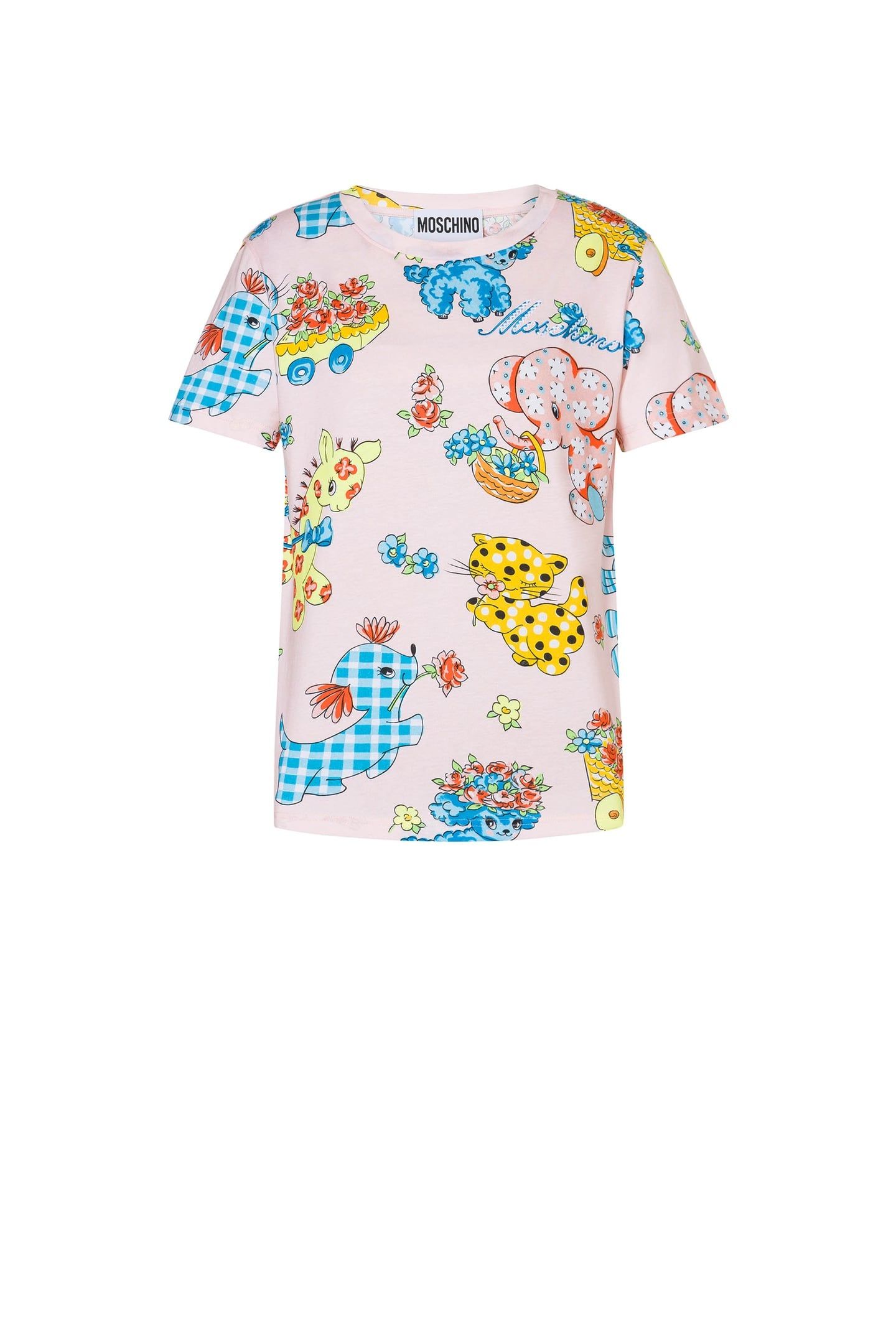 T-SHIRT IN JERSEY CALICO ANIMALS PINK 3