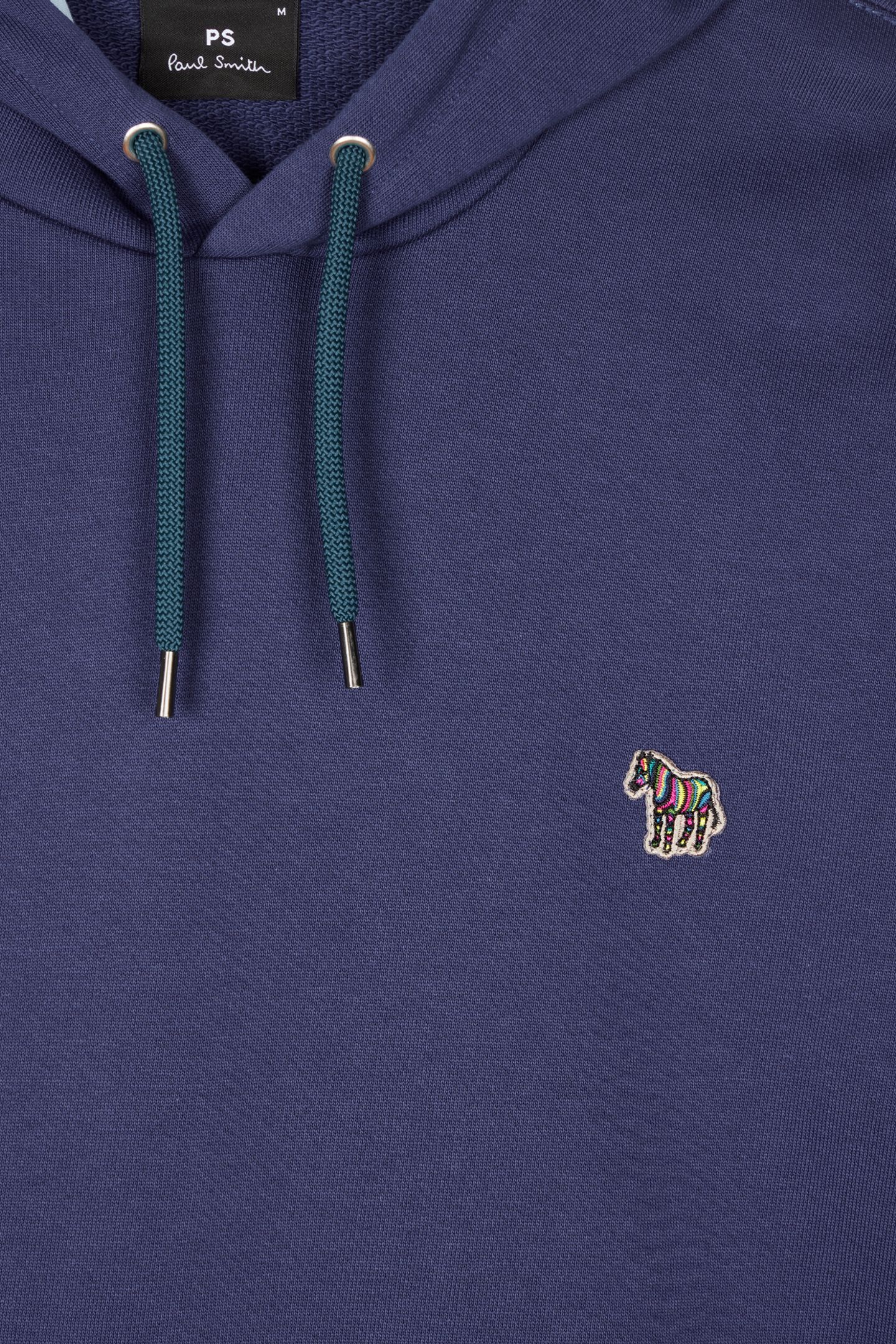 MENS REG FIT HOODY ZEBRA INDIGO 5