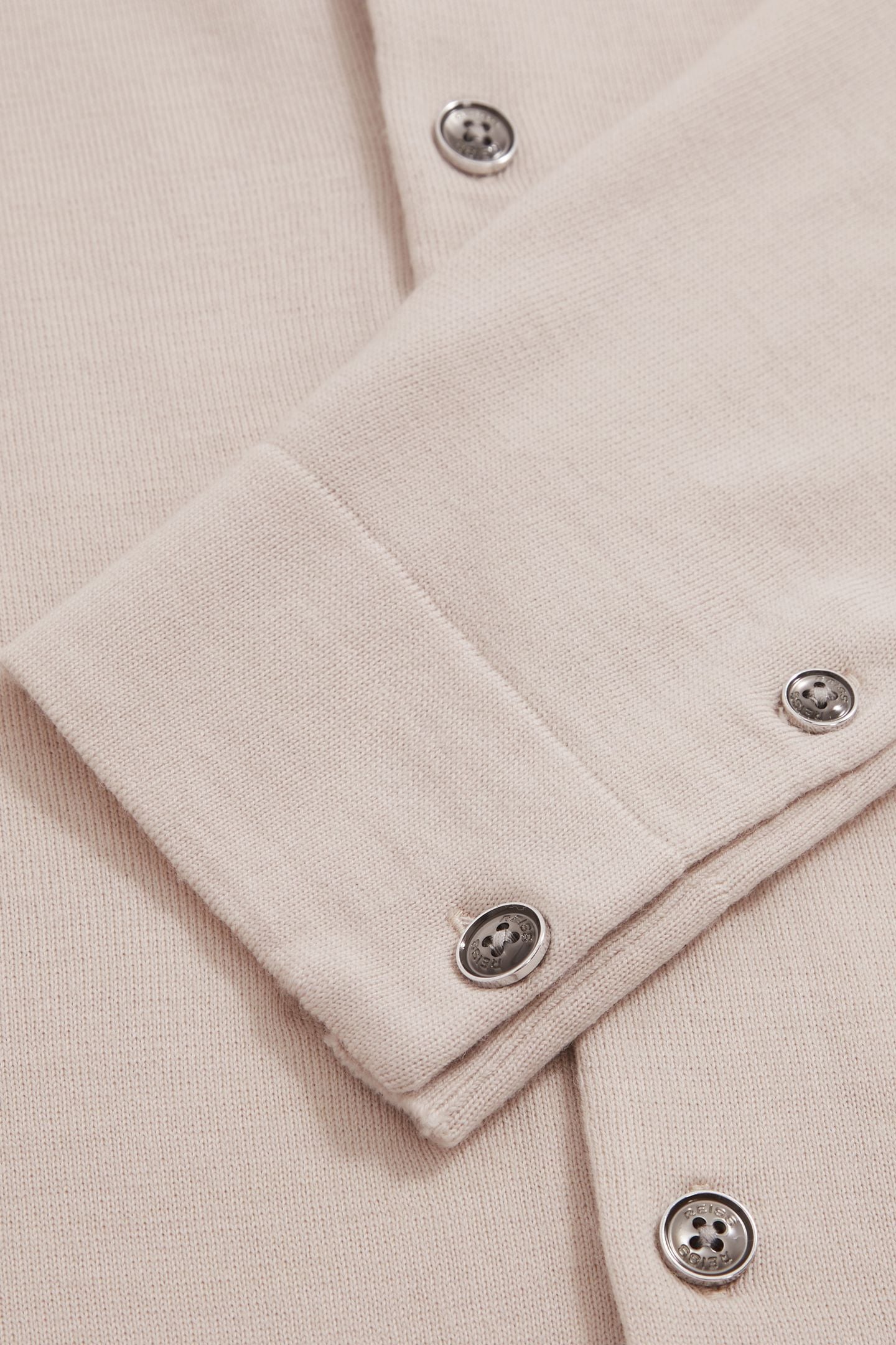 LS BUTTON THROUGH MERINO WOOL CARDIGAN BEIGE 6
