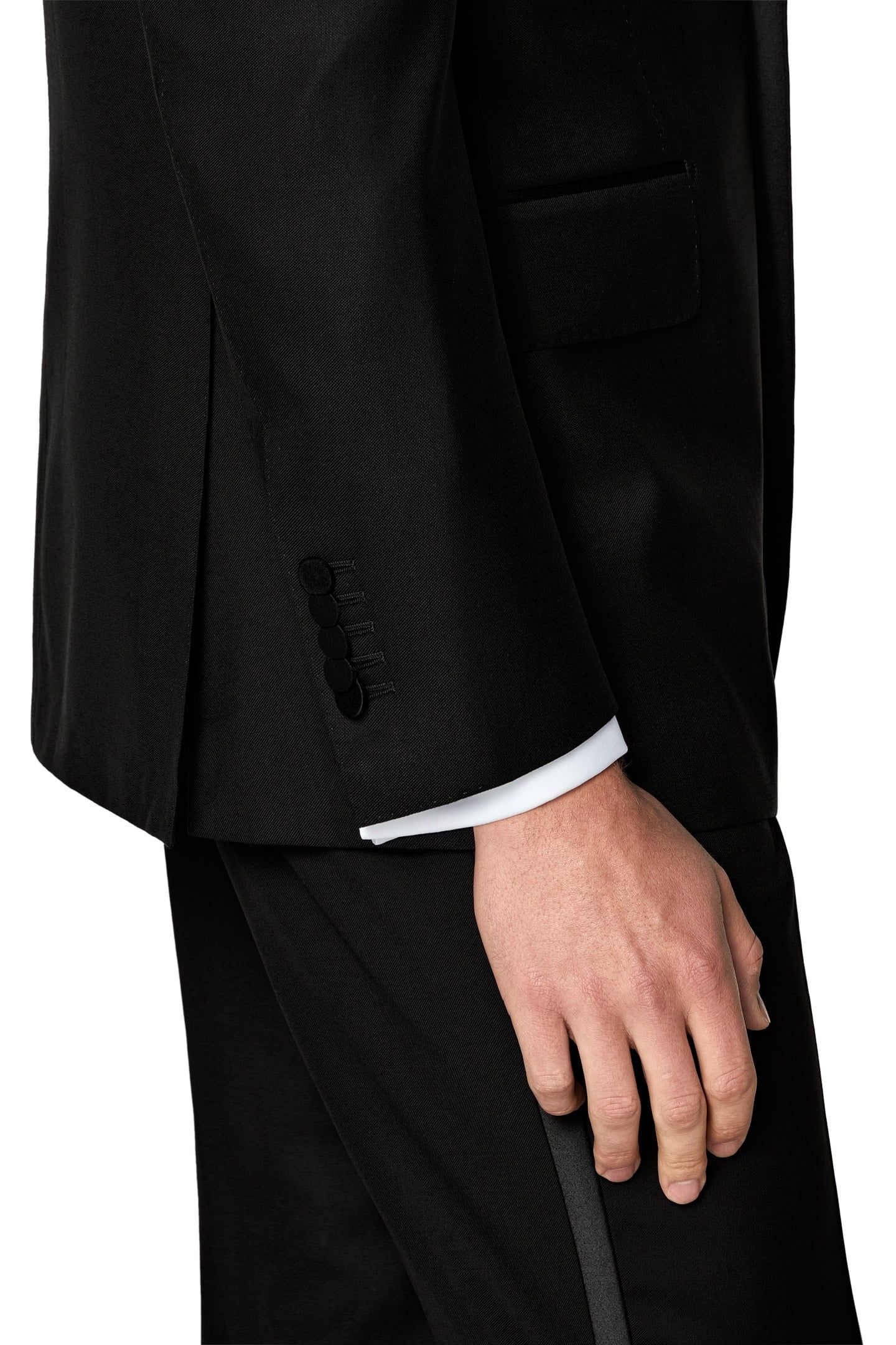 BLACK PURE WOOL S110'S MILANO 6